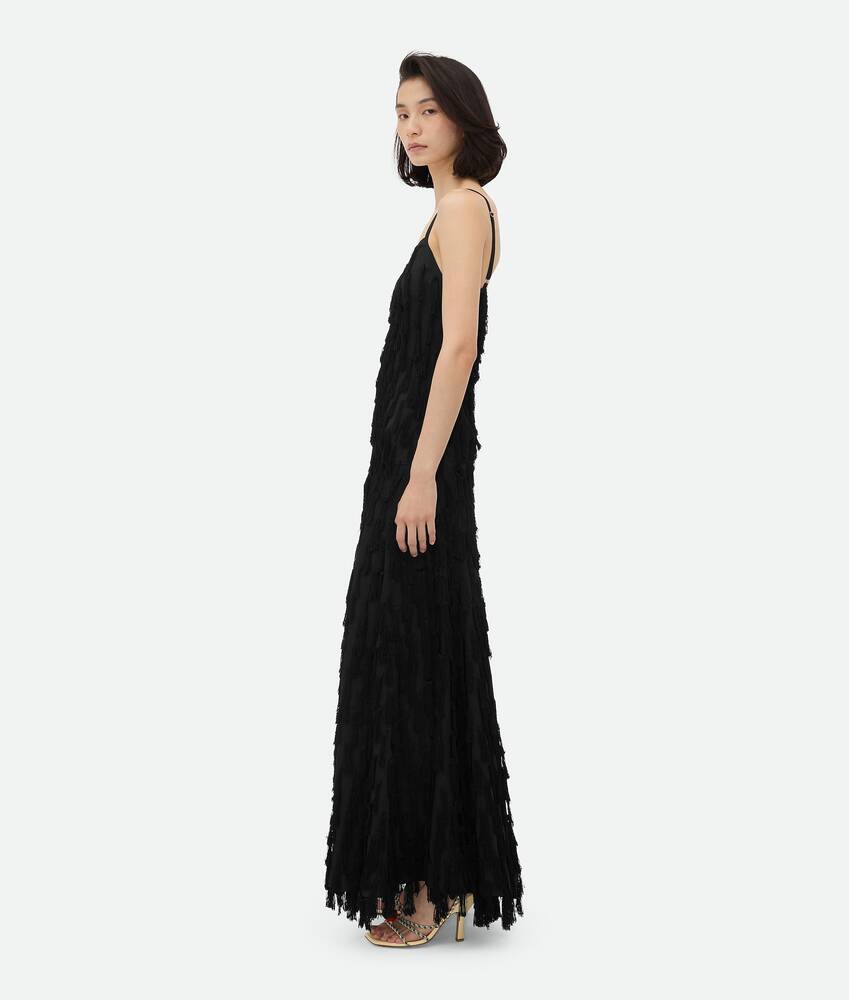 Display a large version of the product image 2 - Fringed Fil Coupe Crepe Dress