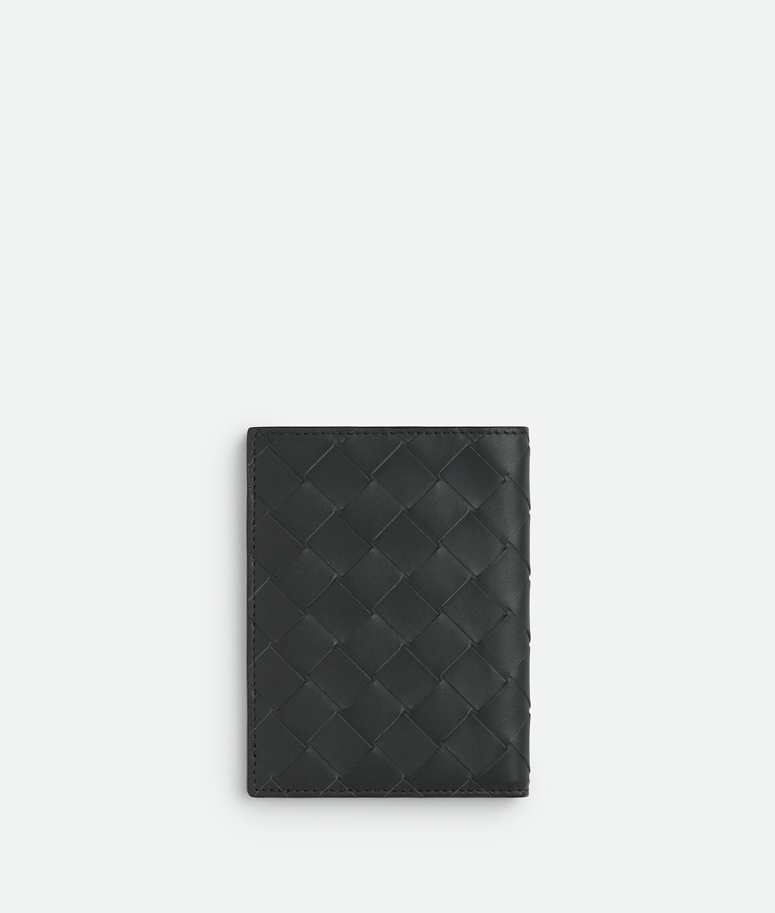 Shop Bottega Veneta Intrecciato Flap Wallet In Grey