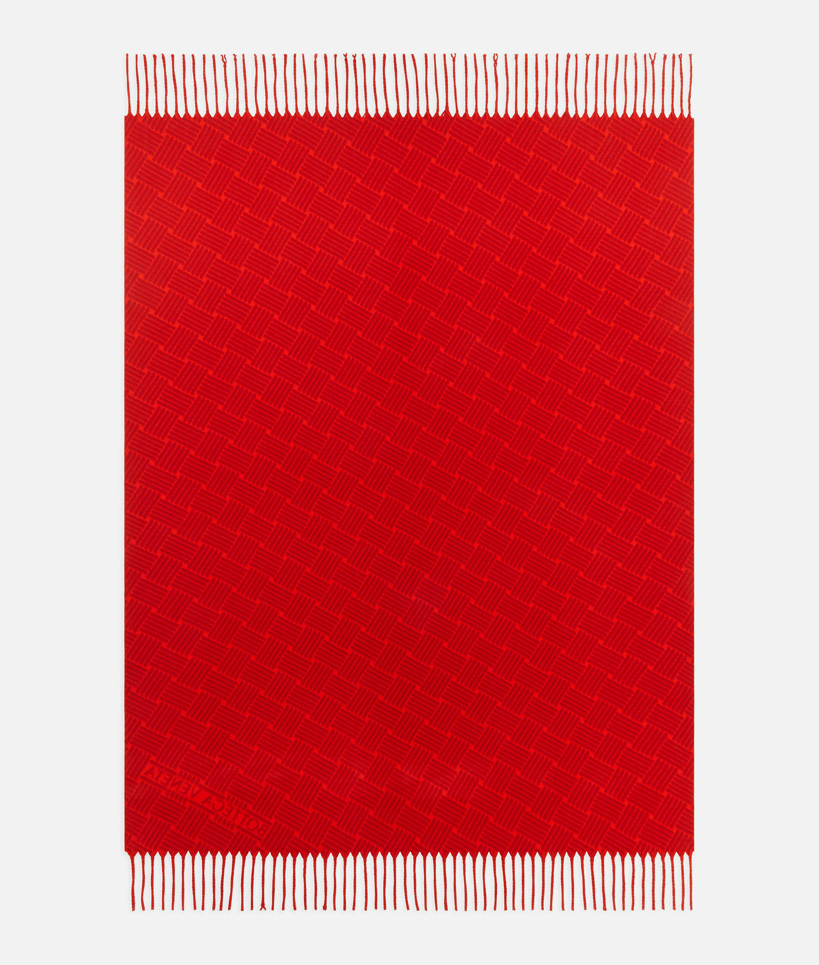 Cashmere Blanket With Intreccio Motif in Red Bottega Veneta United Arab Emirates EN - Image 3