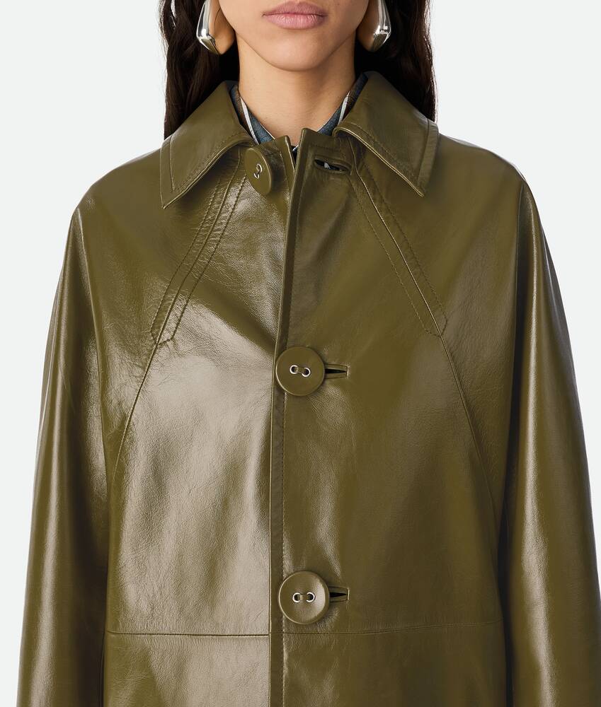 Display a large version of the product image 4 - Shiny Leather Coat