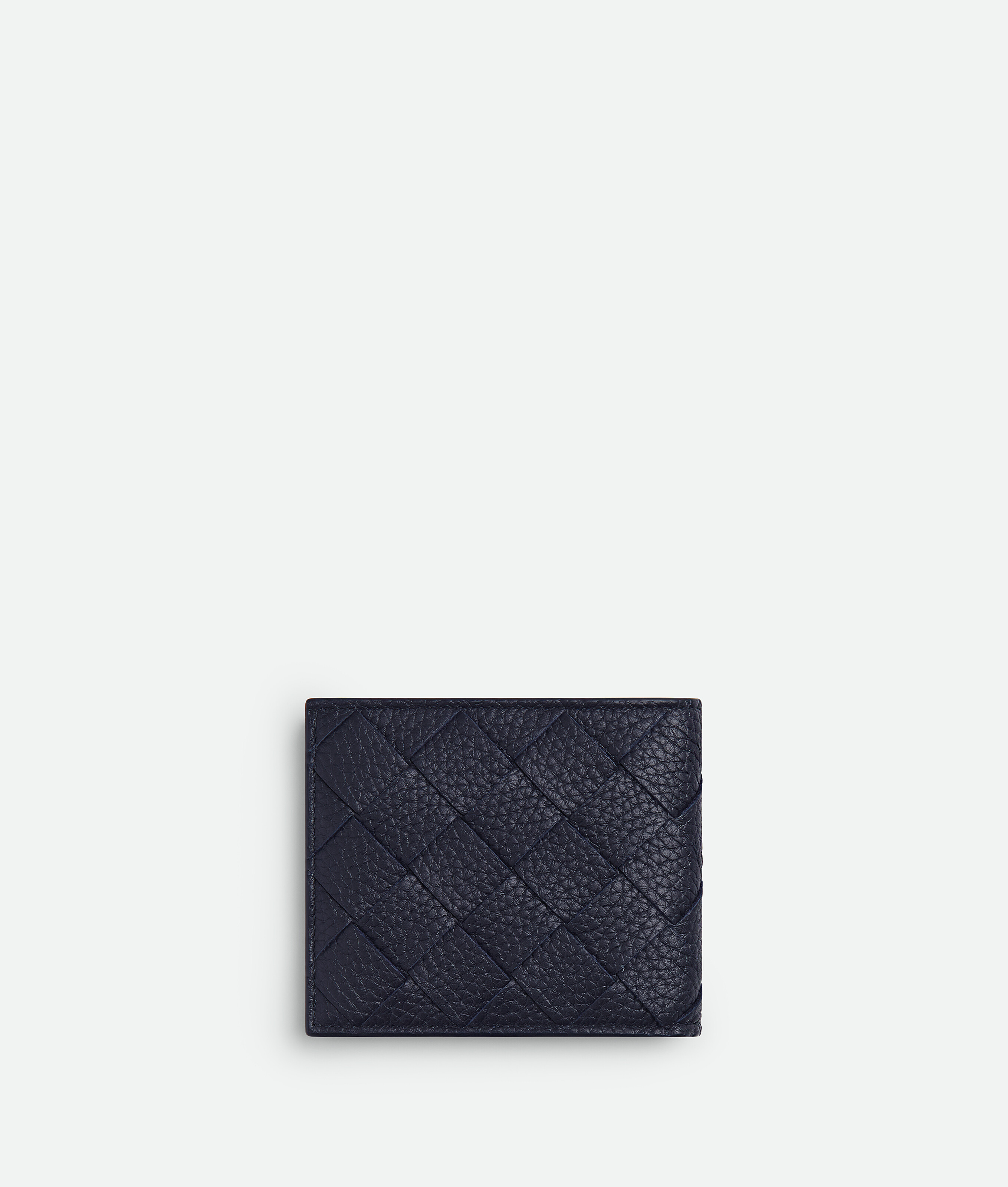 Bottega Veneta Intrecciato Bi-fold Wallet In Black
