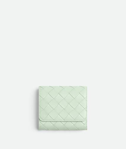 Intrecciato  Tri-Fold Wallet With Origami Coin Purse