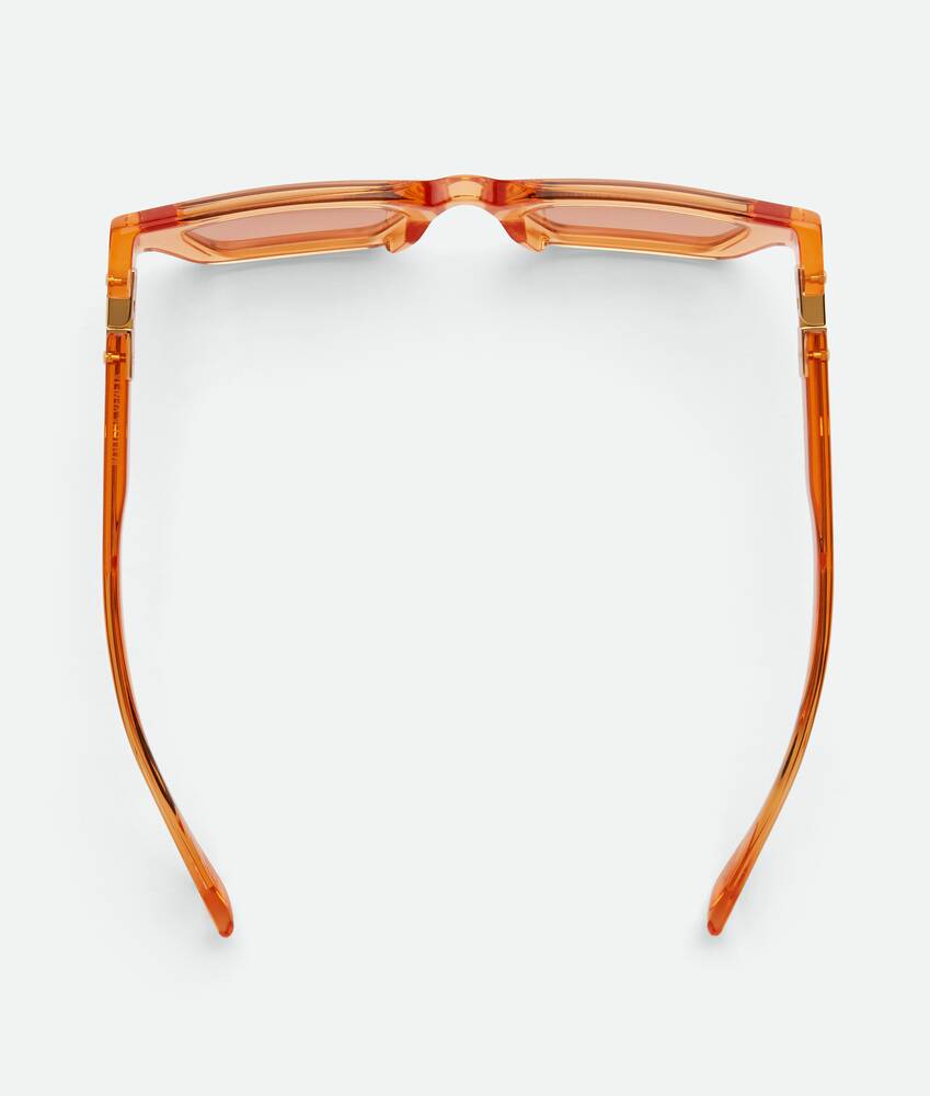 Bottega Veneta - Acetate Triangular Wrap Around Sunglasses - Almond Brown -  Bottega Veneta Eyewear - Avvenice