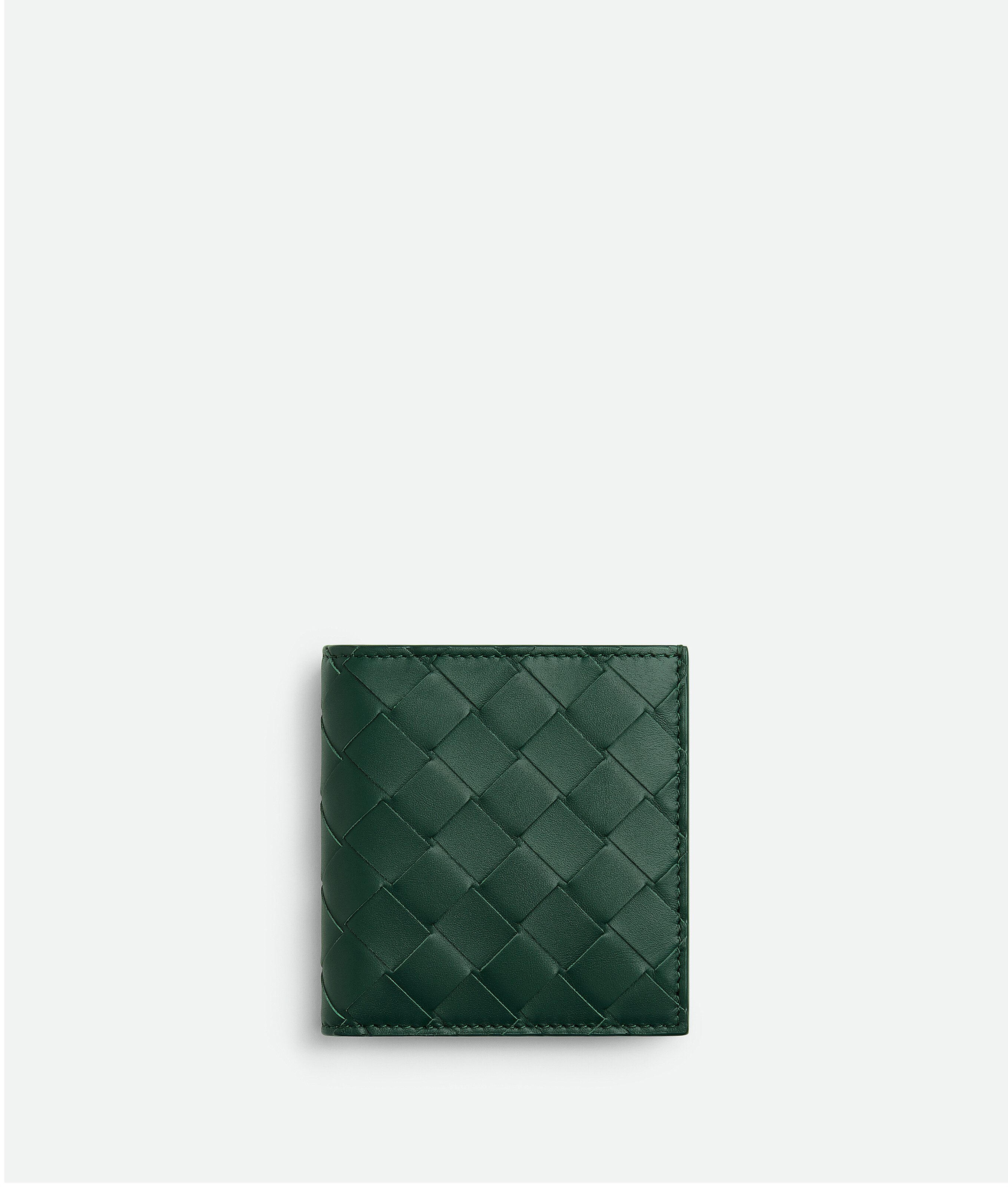 Bottega Veneta Intrecciato Slim Bi-fold Wallet In Green