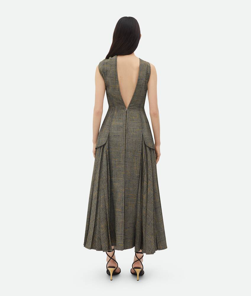 Display a large version of the product image 3 - Viscose And Silk Criss-Cross Long Dress With Knot