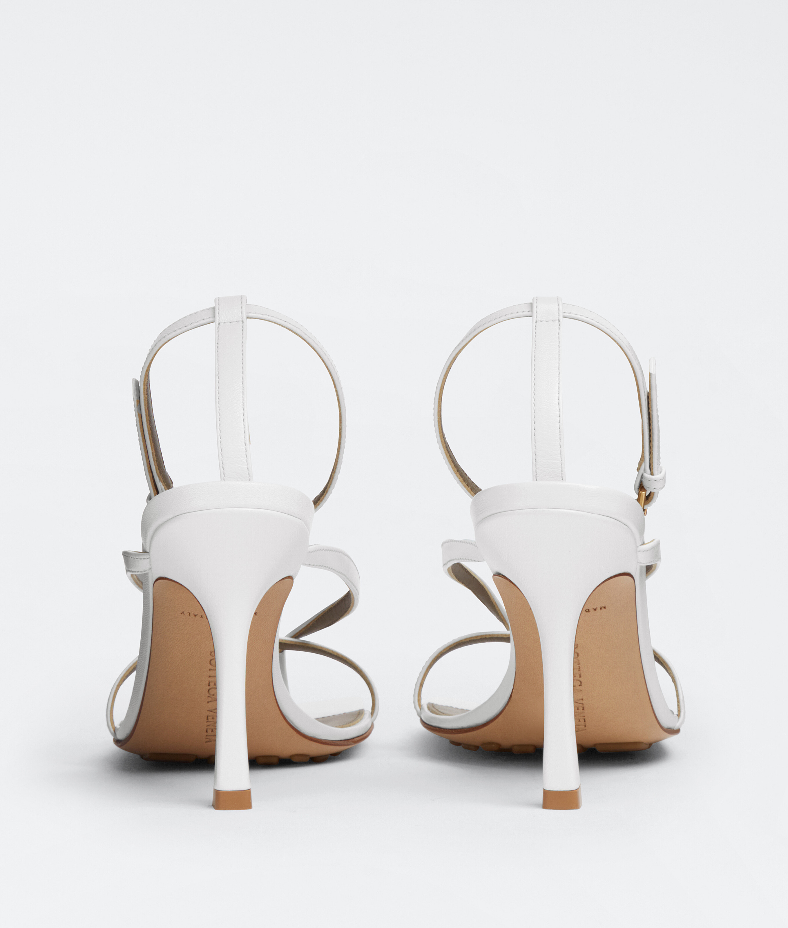 Shop Bottega Veneta Stretch Strap Sandal In Blanc