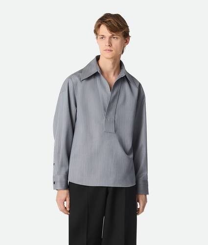 Wool Subtle Chevron Shirt