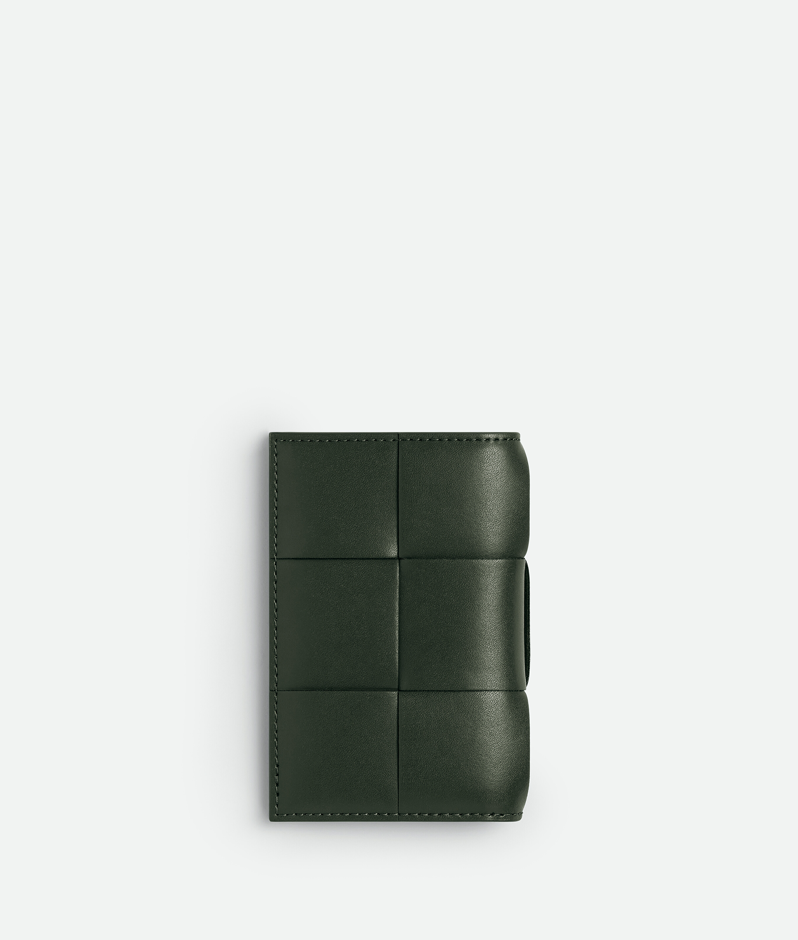 Bottega Veneta Cassette Flap Card Case In Dark Green