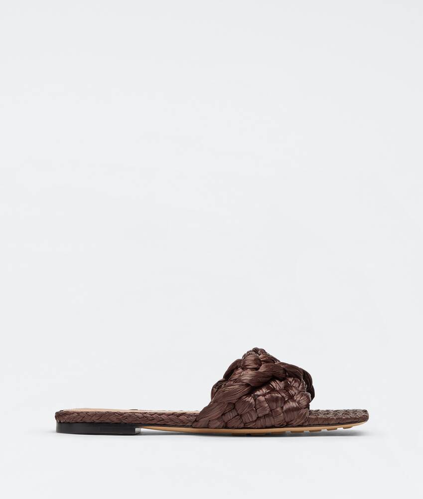 Women S Stretch Flat Sandals In Bitter Chocolate Bottega Veneta Es