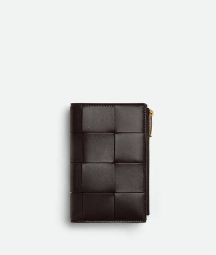 Bottega Veneta® Women's Bi-fold Zip Wallet in Fondant. Shop online 