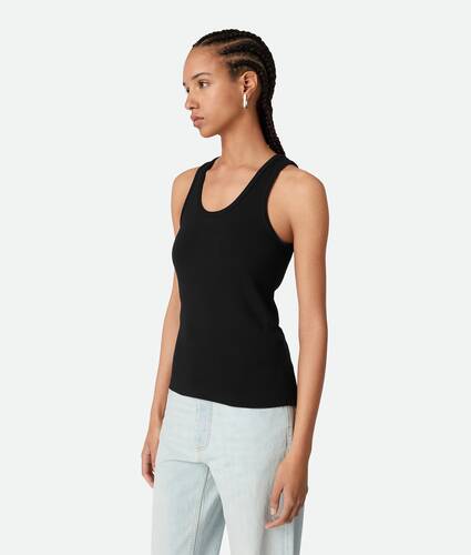 Stretch Rib Cotton Tank Top