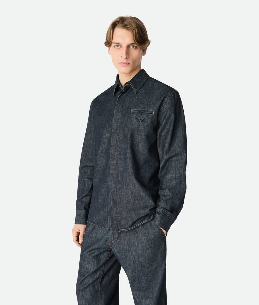 Display a large version of the product image 1 - Rinsed Indigo Denim Shirt