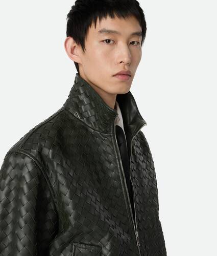 Intrecciato Leather Blouson