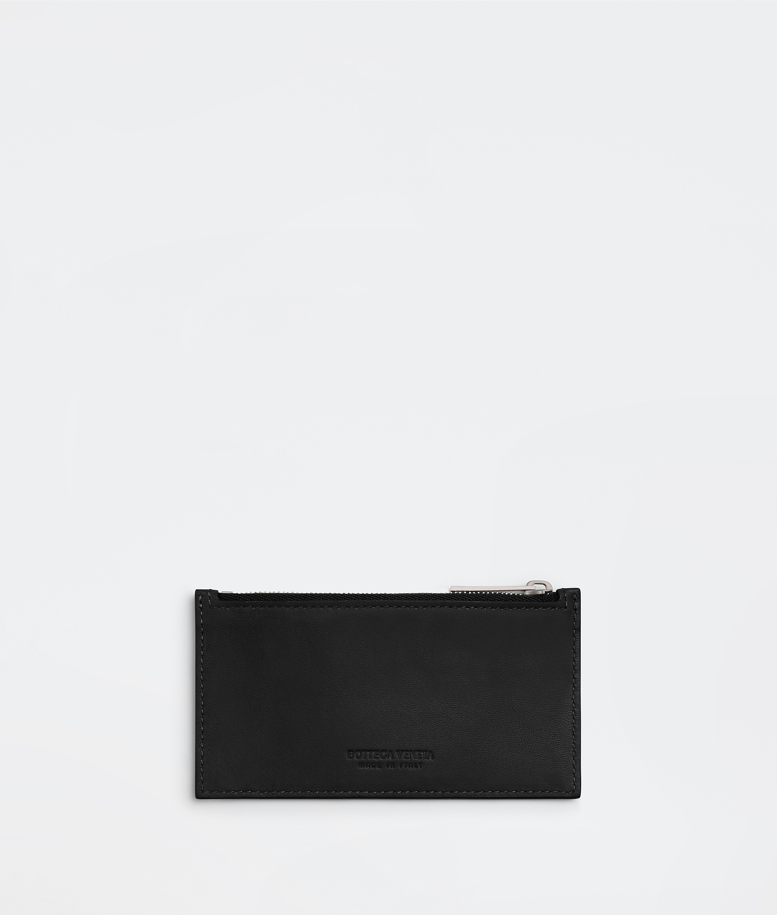 Shop Bottega Veneta Zipped Card Case In Black