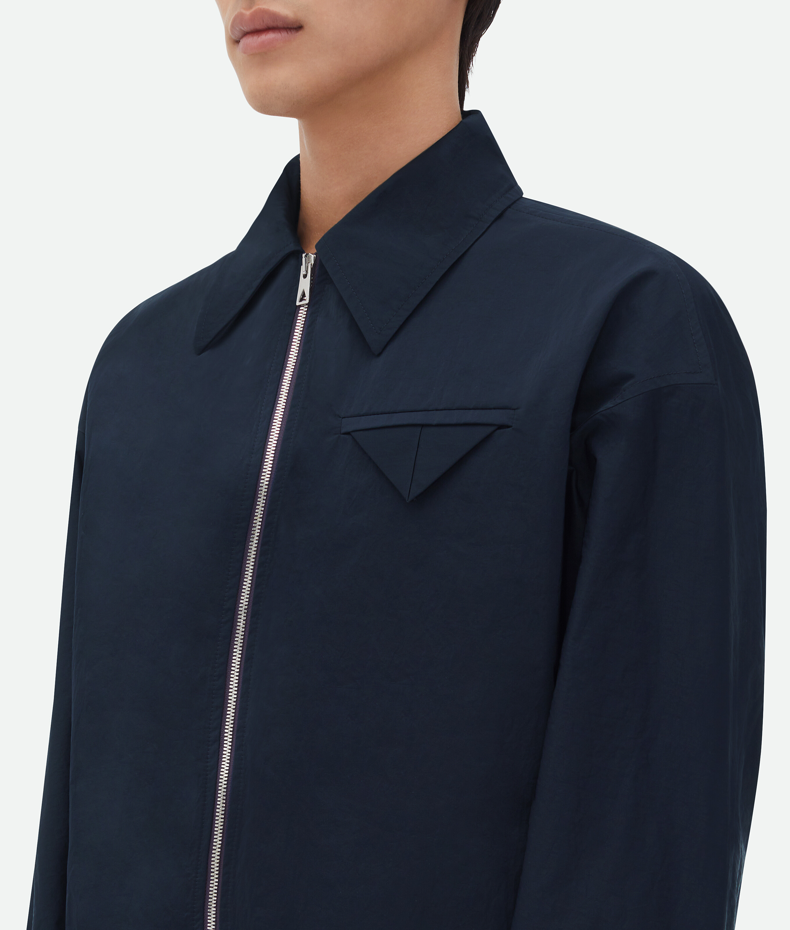 Shop Bottega Veneta Kimono Tech Nylon Jacket In Blue