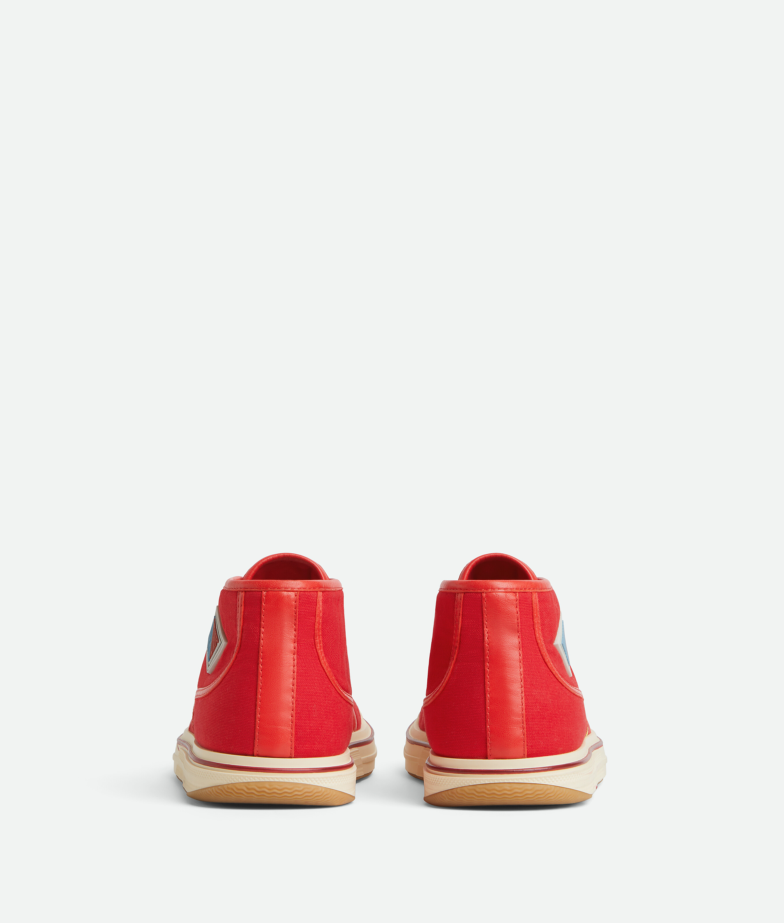 Bottega Veneta Sneakers Summer In Tela Rossa  Uomo In Scarlet/tomato