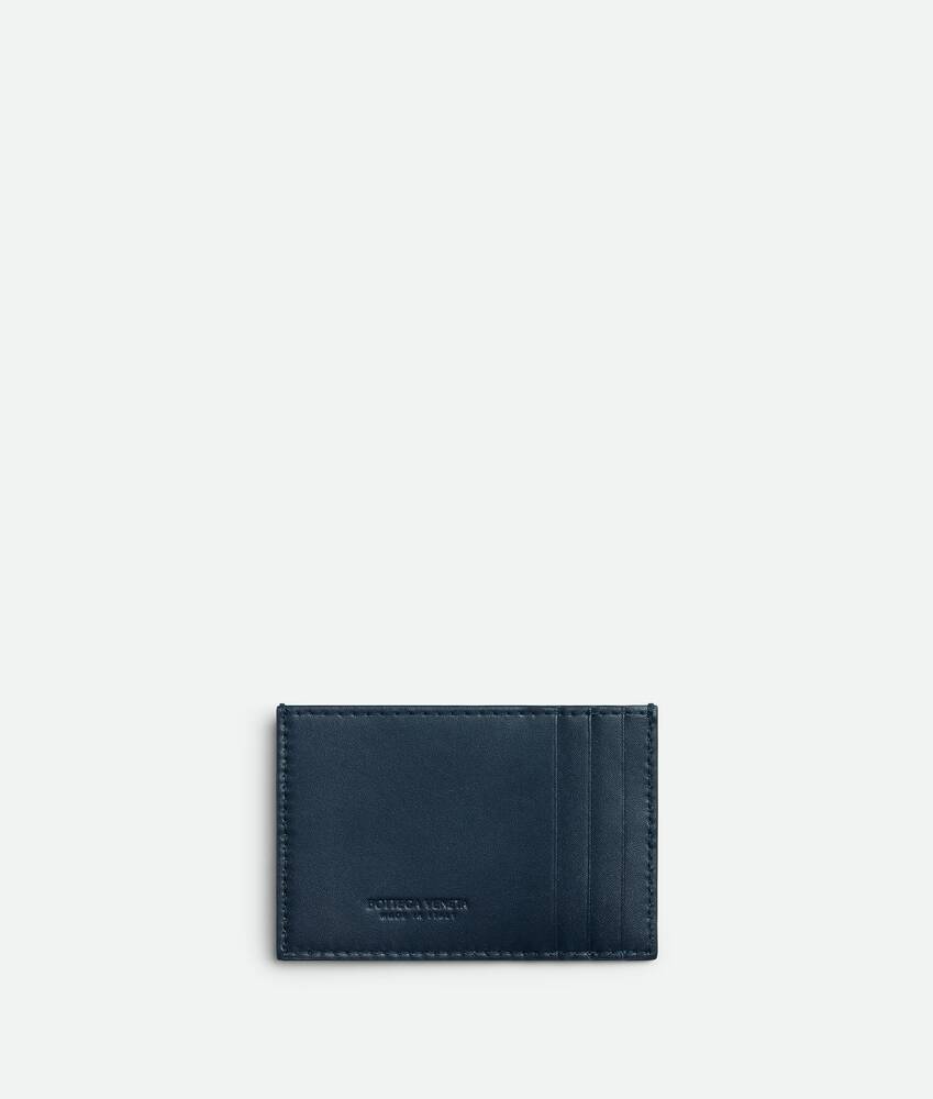 Bottega Veneta® Men's Cassette Credit Card Case in Deep blue 