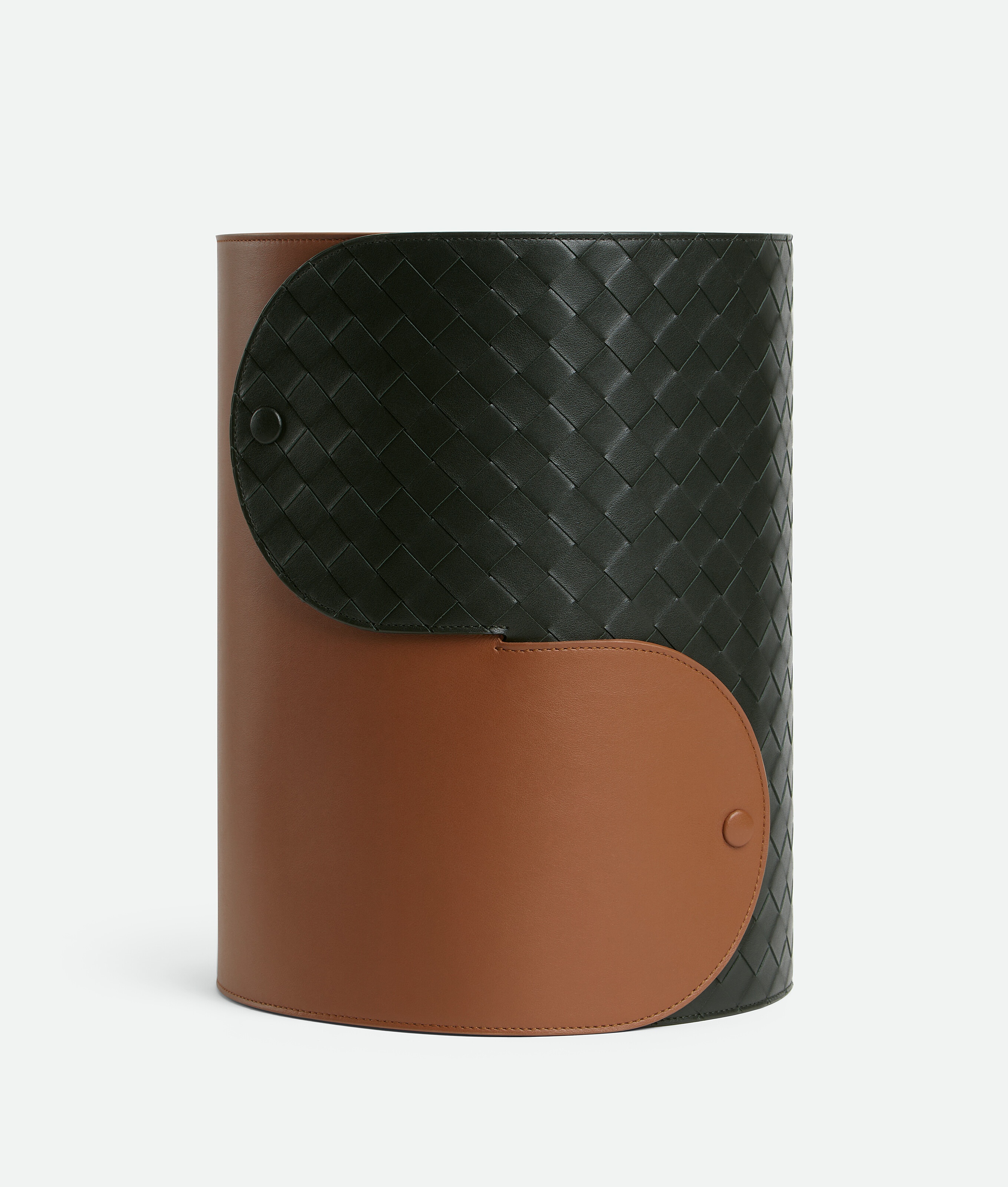 Bottega Veneta Interlocking Korb In Amber/dark Green