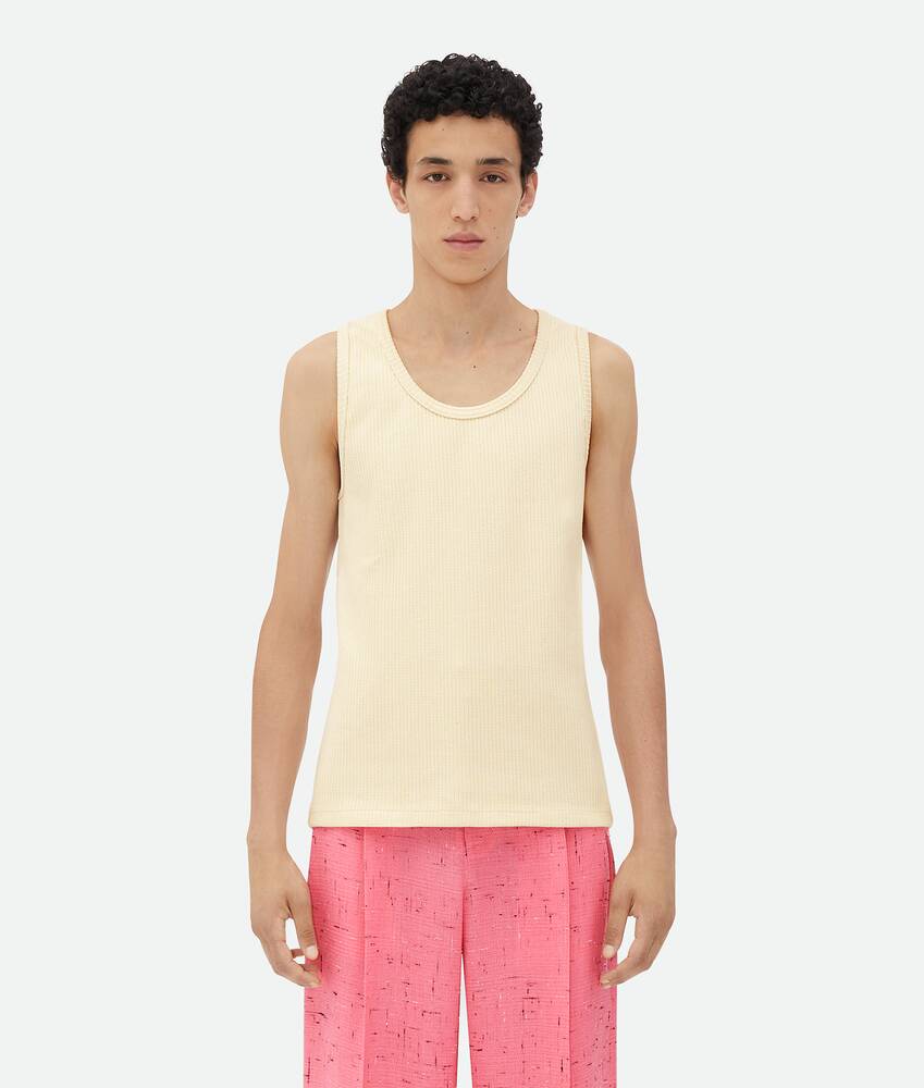 Display a large version of the product image 1 - Cotton Rib Tank Top With Label