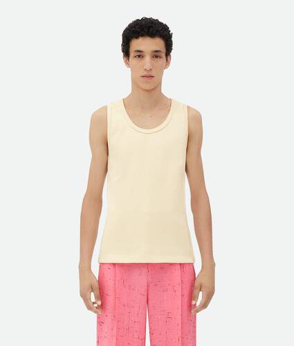 Cotton Rib Tank Top With Label