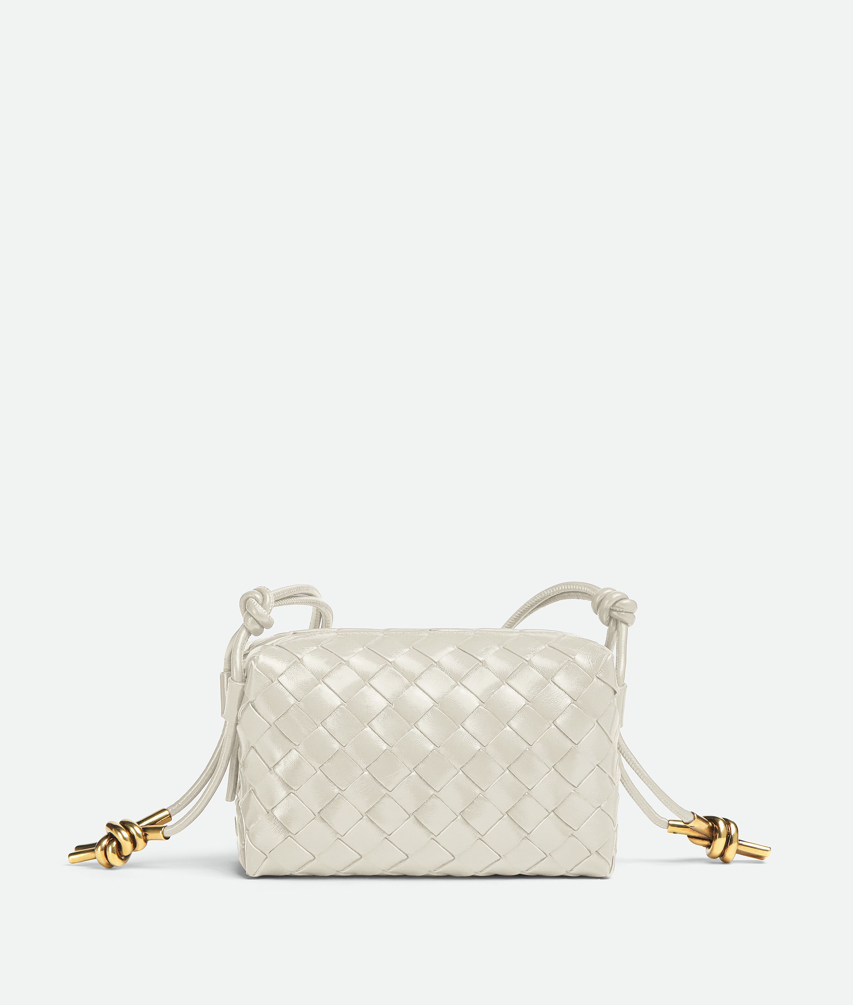 Bottega Veneta Mini Loop Metal Knots In Bone