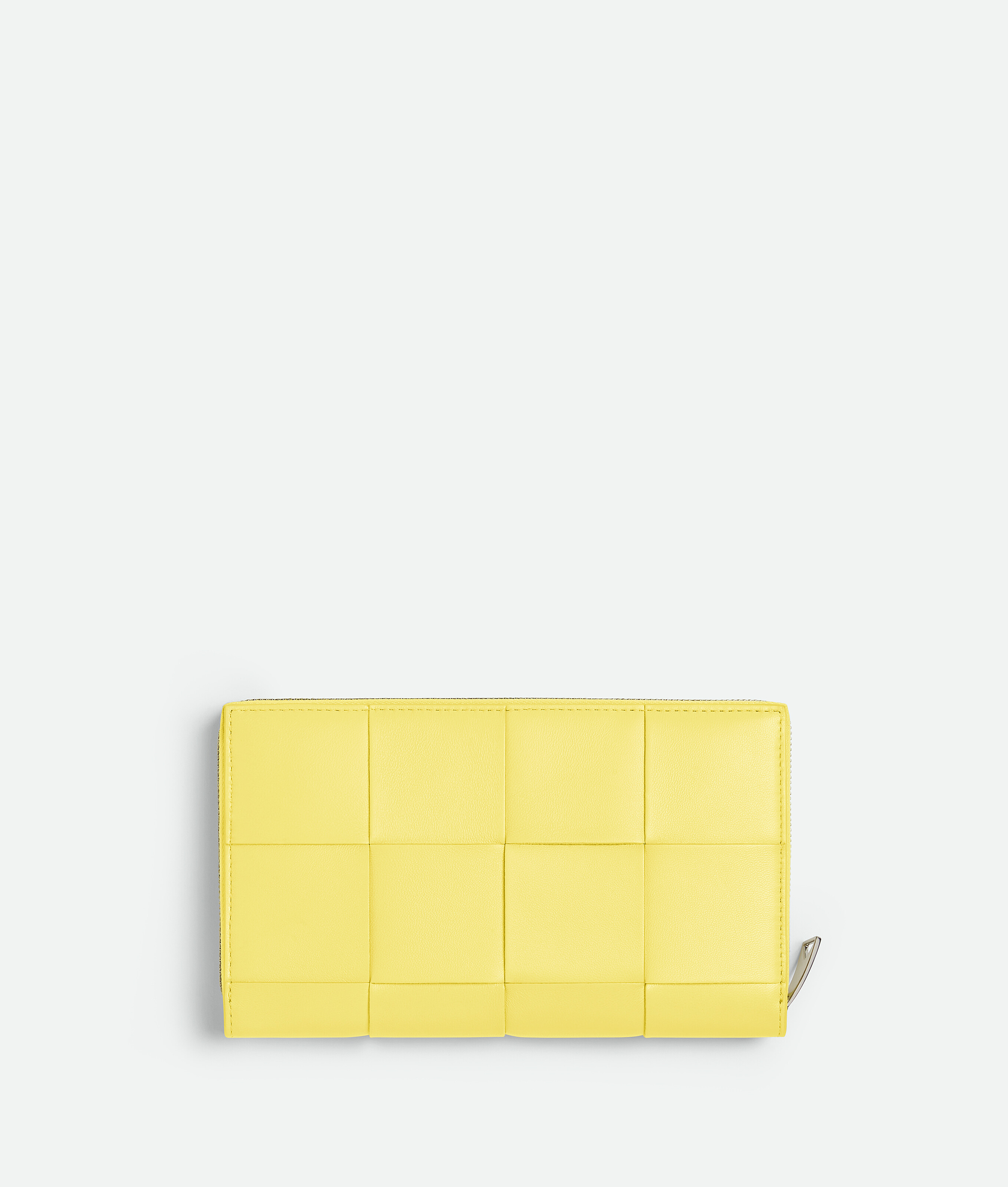 Shop Bottega Veneta Cassette Zip Around Wallet In Yellow