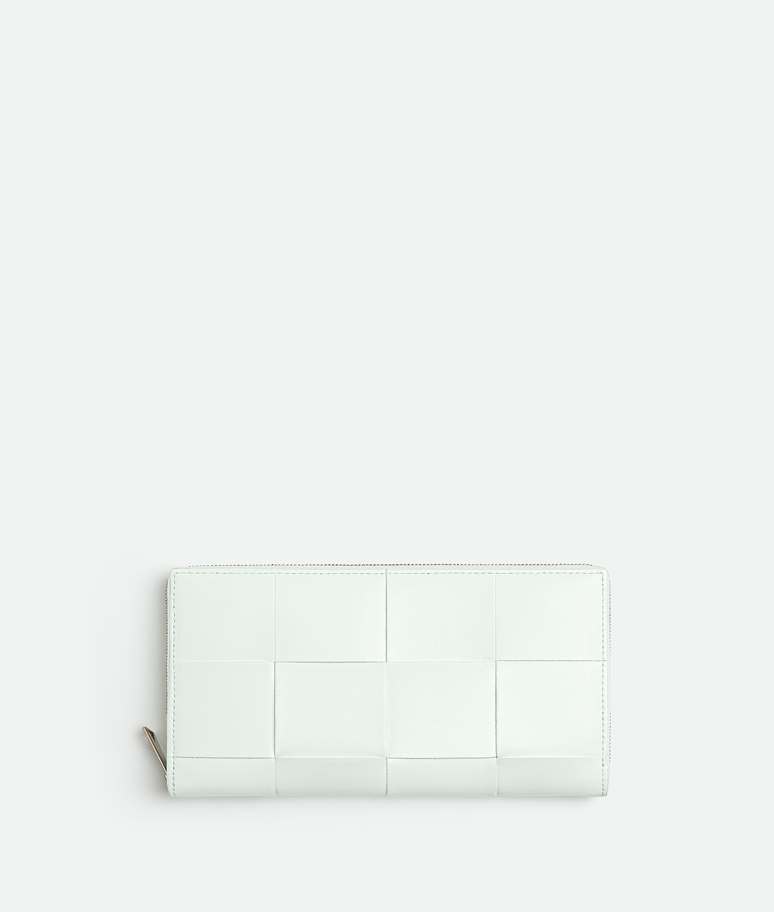 Bottega Veneta Cassette Zip Around Wallet In White