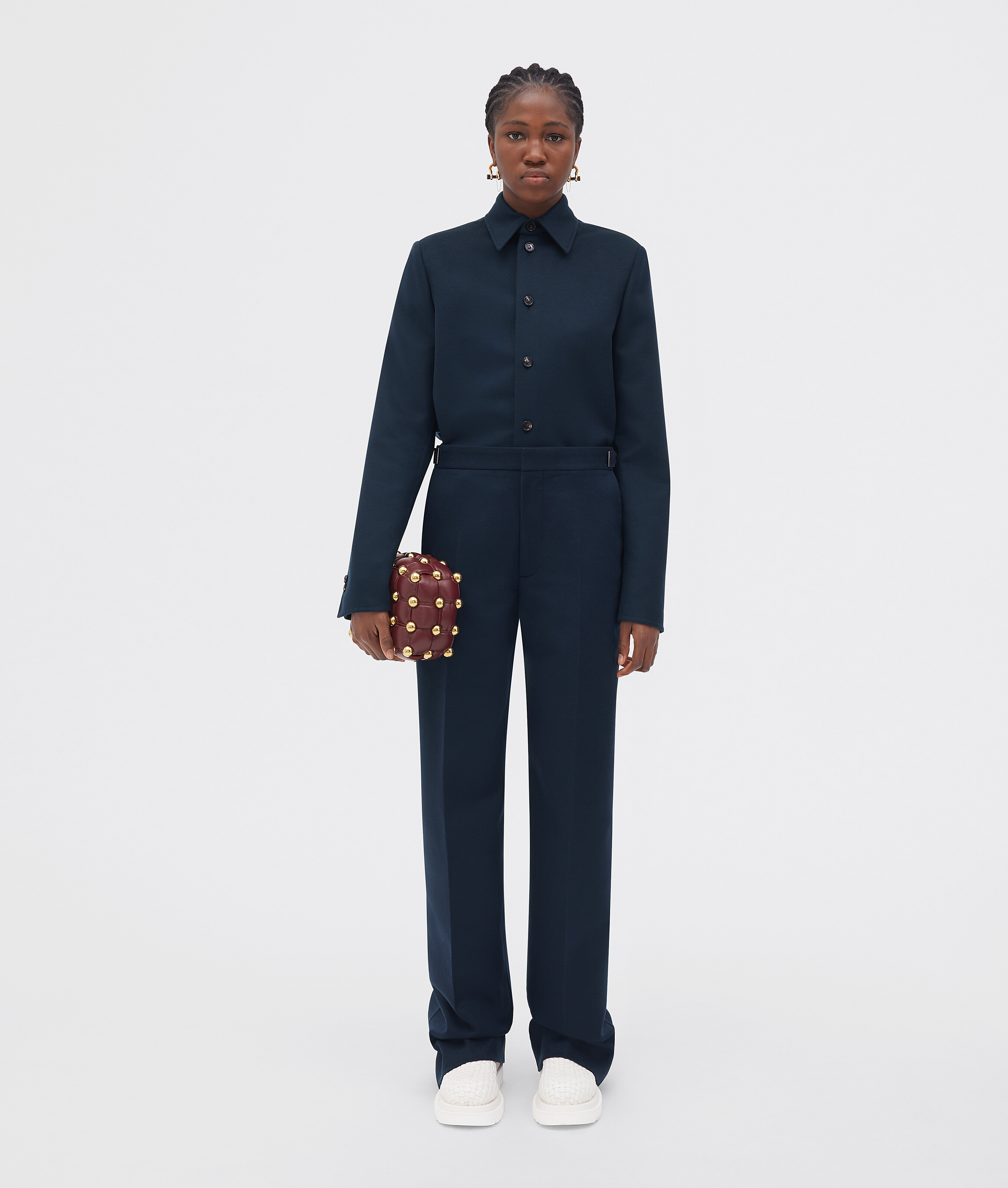 アビスウールフランネル ワイドレッグパンツ| Bottega Veneta® 日本