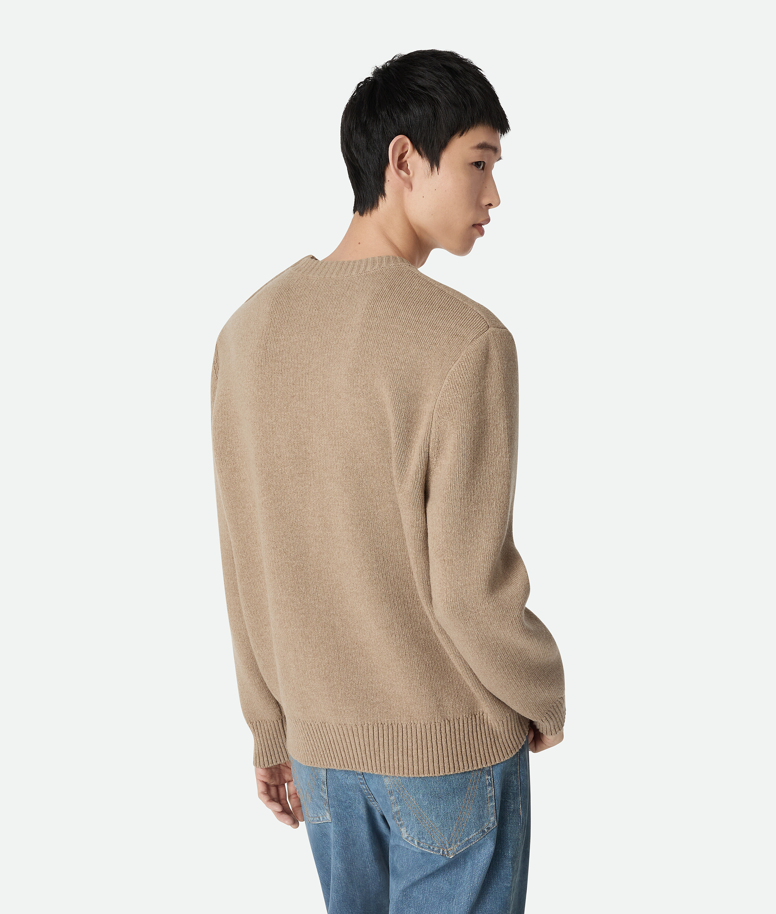 Bottega Veneta Pull En Laine Compacte In Brown