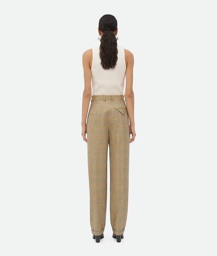 Prince Of Wales Wool Trousers