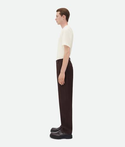 Stretch Cotton Tapered Trousers