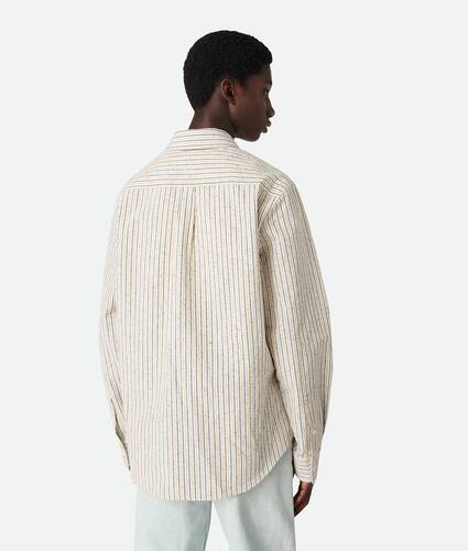 Cotton And Linen Stripe Shirt