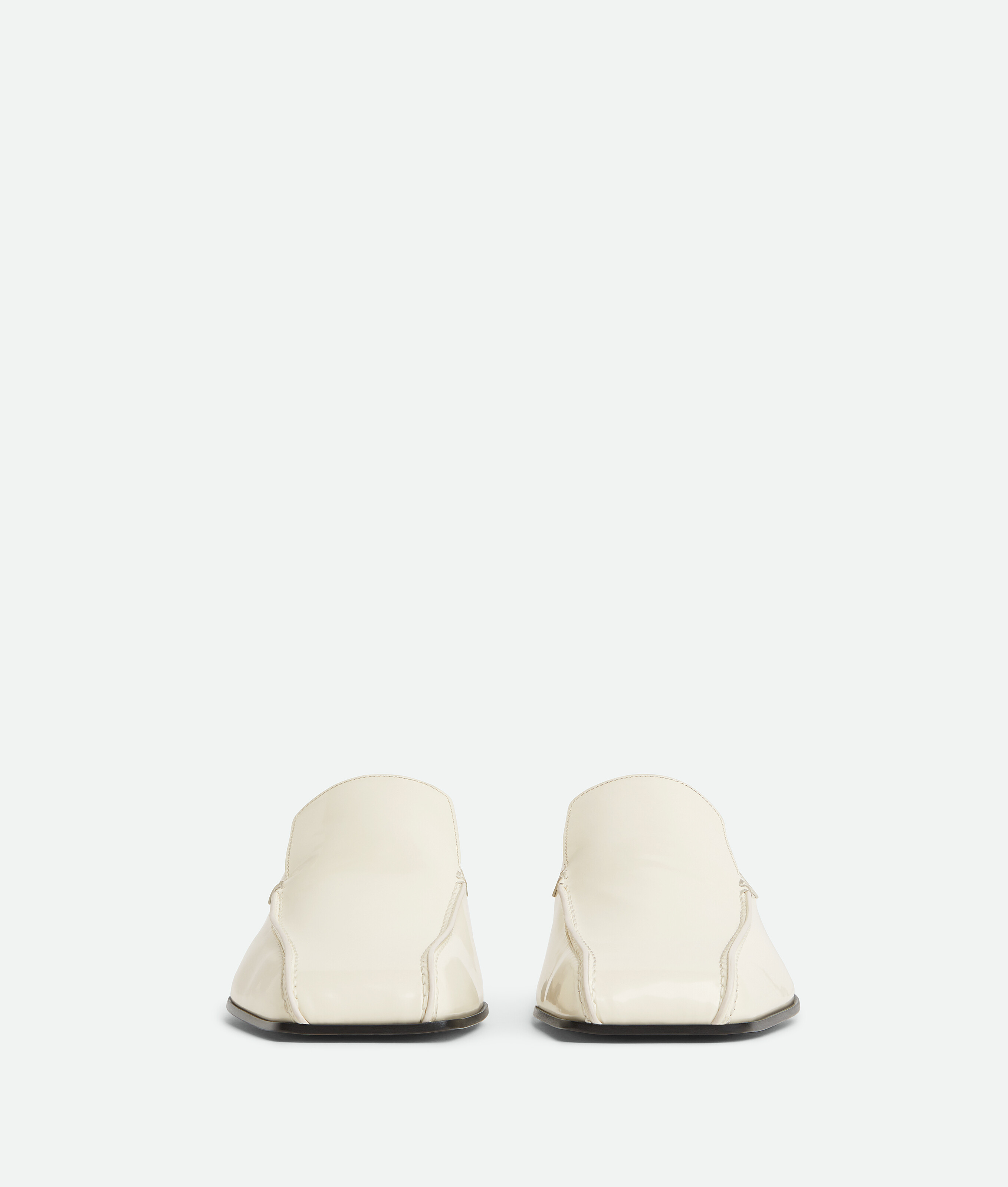 Bottega Veneta Square Toe Loafers In Sea Salt