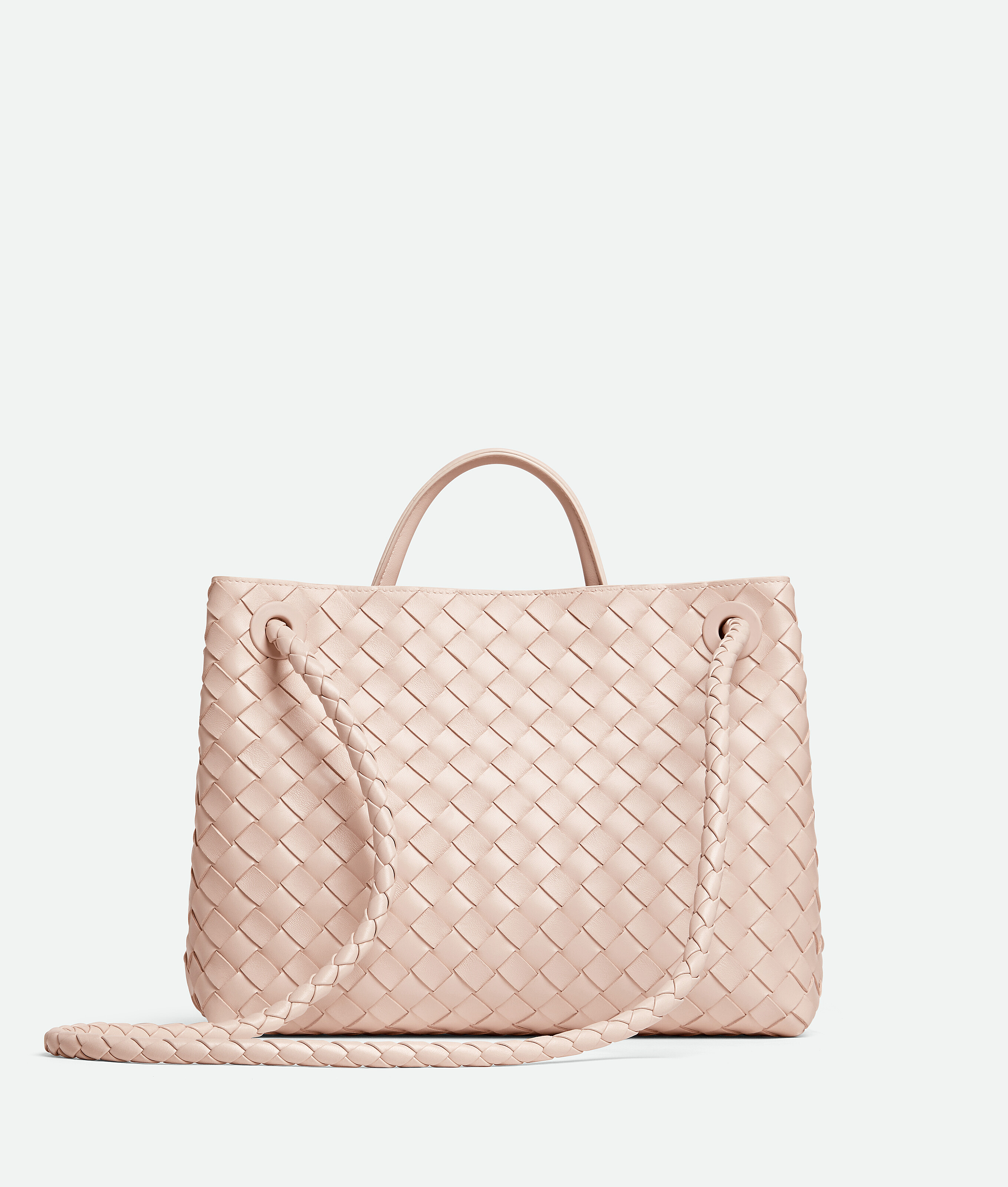 Bottega Veneta Small Leather Andiamo Shoulder Bag In Cameo