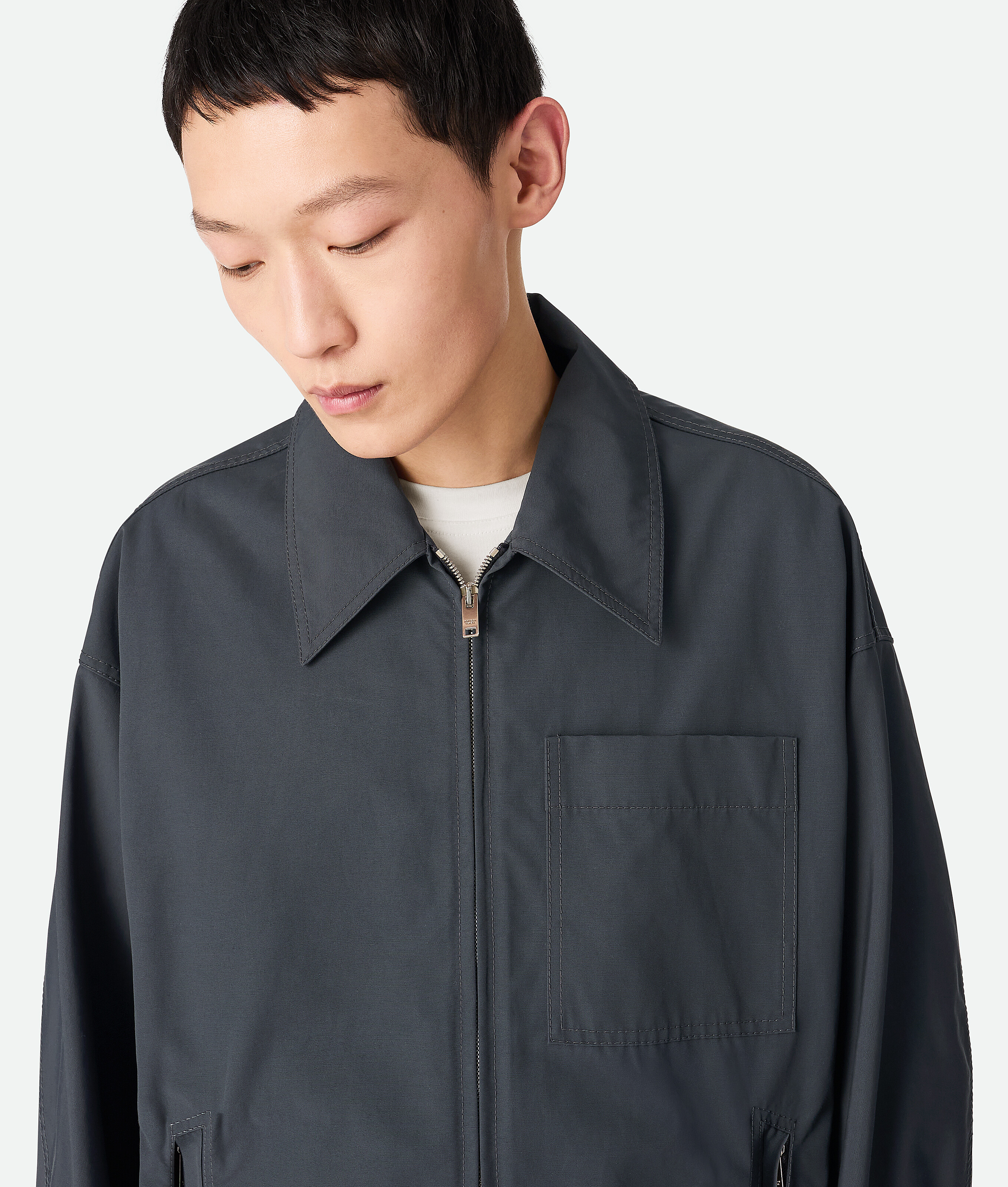 Bottega Veneta Blouson Aus Beschichteter Baumwolle In Vulcano