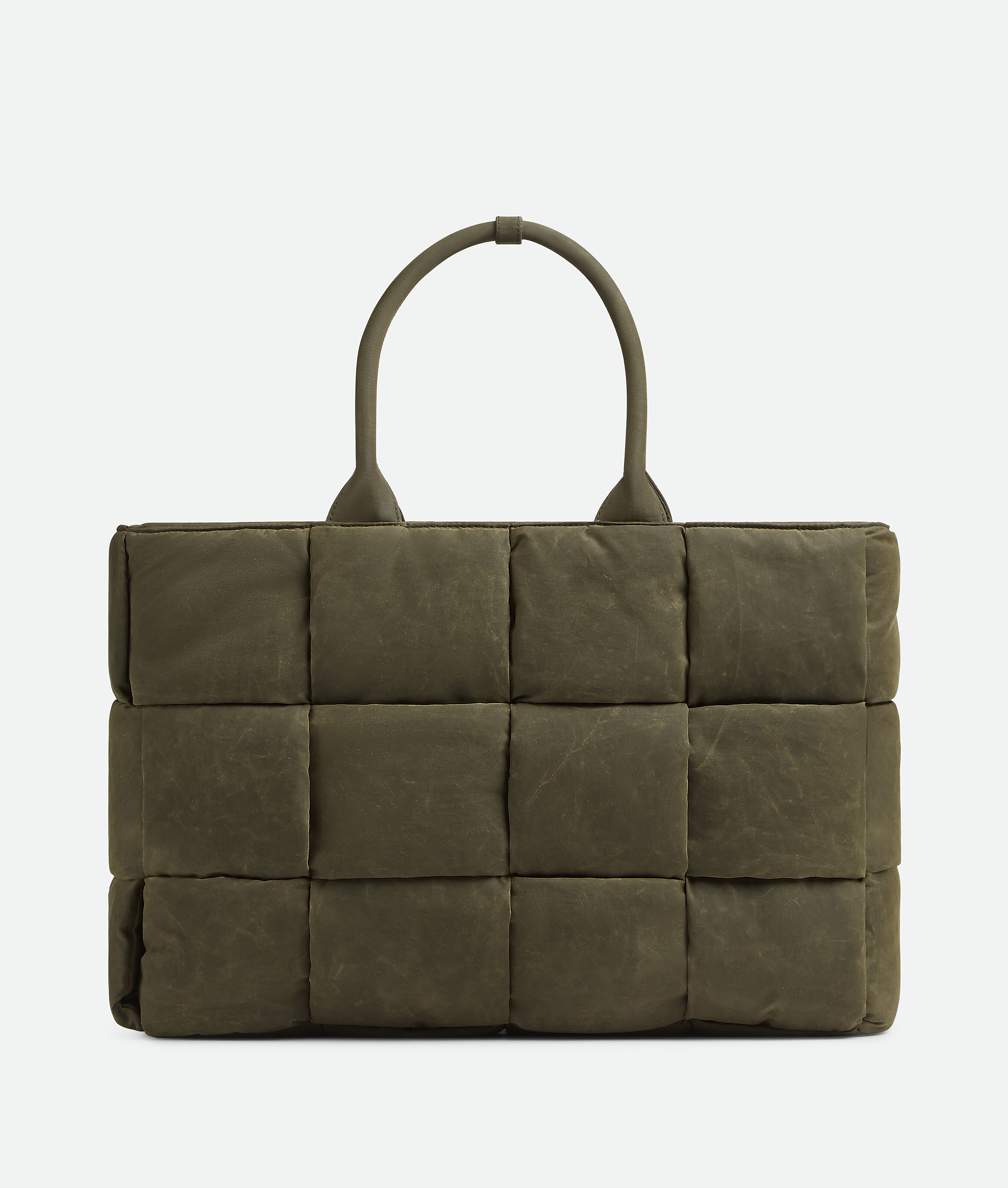 Shop Bottega Veneta Large Arco Padded Tote Bag In Olive