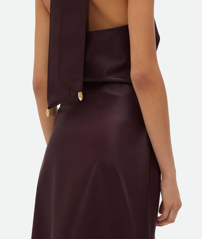 Display a large version of the product image 6 - Leather Draped Dress