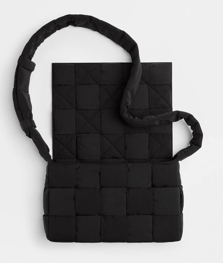 Maxi Padded Tech Cassette Crossbody Bag in Black - Bottega Veneta