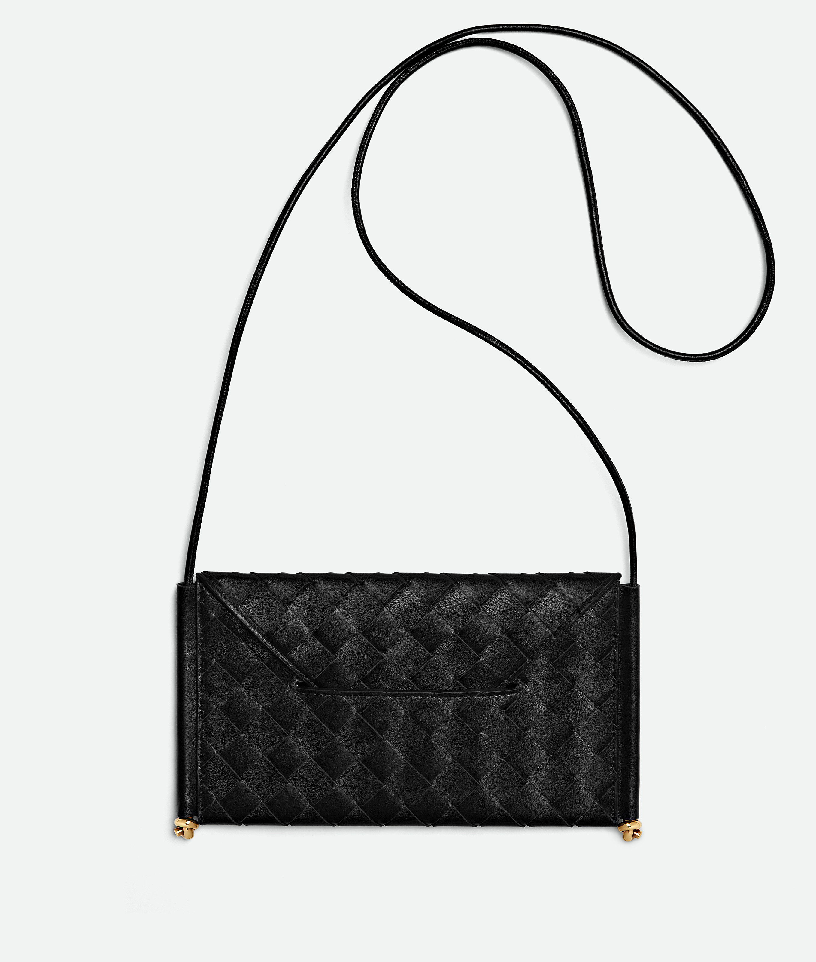 Shop Bottega Veneta Solstice Horizontal Phone Pouch In Black