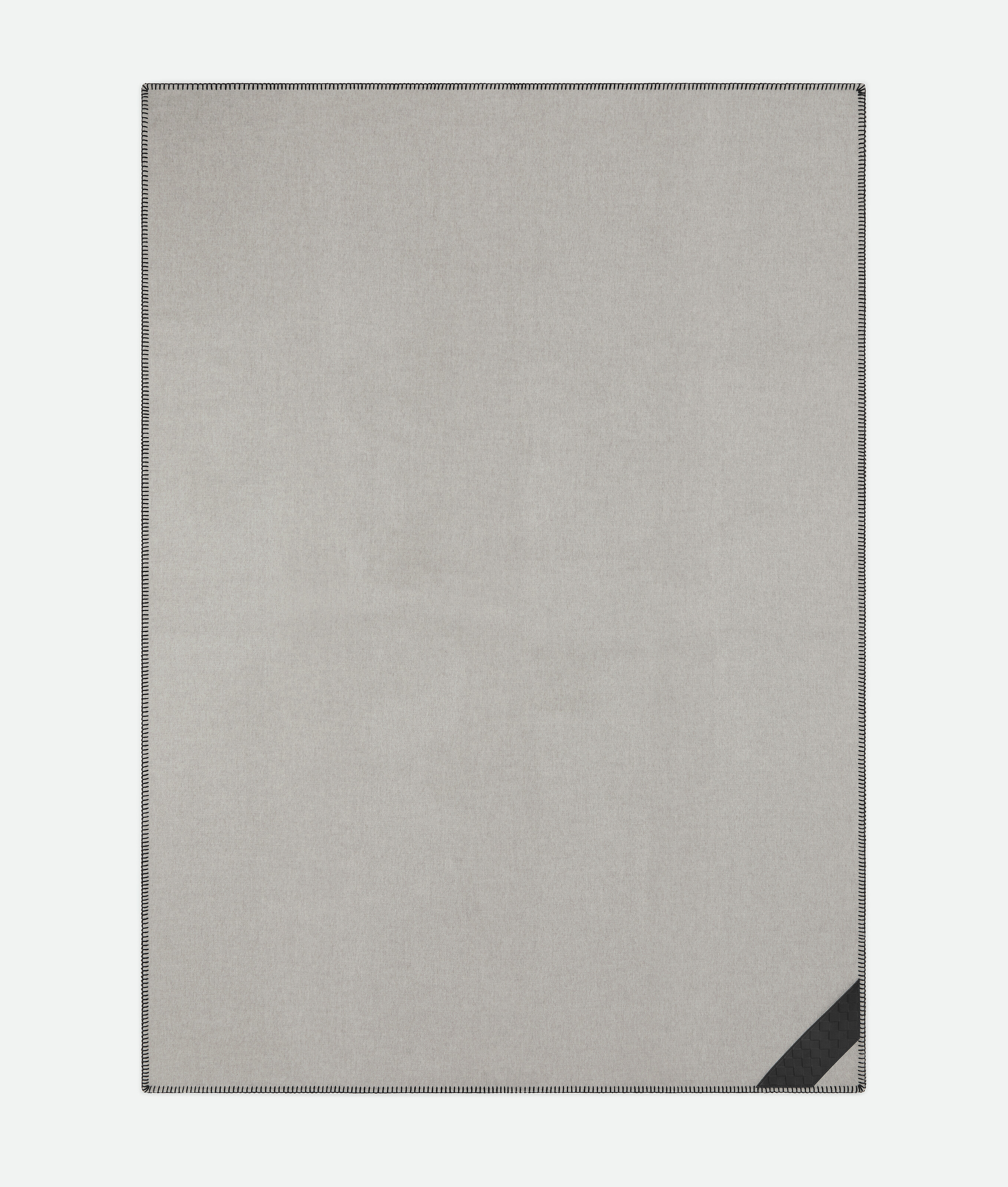 Bottega Veneta Intrecciato Patch Blanket In Greige/black