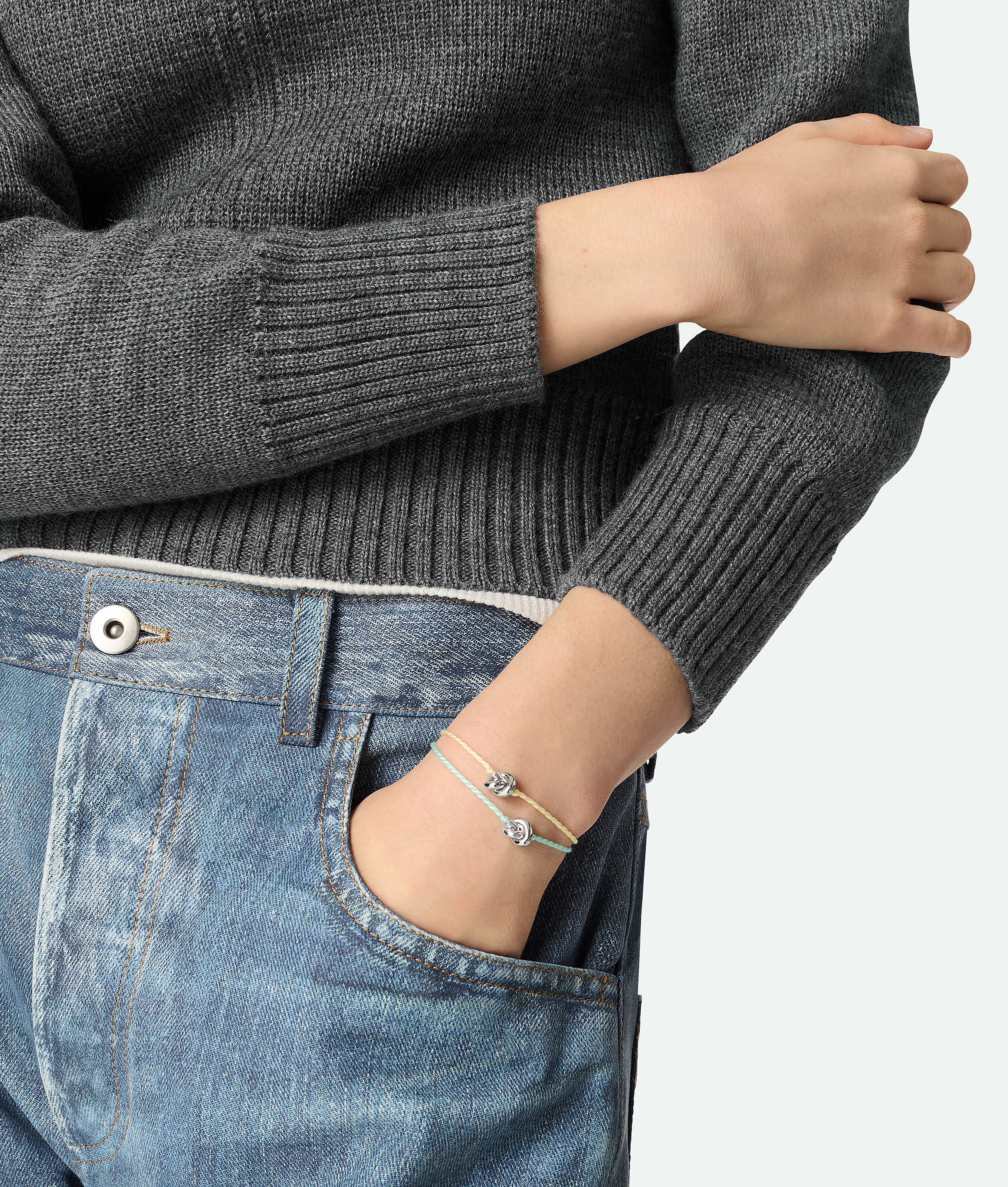 Bottega Veneta Knot Armband In Lake