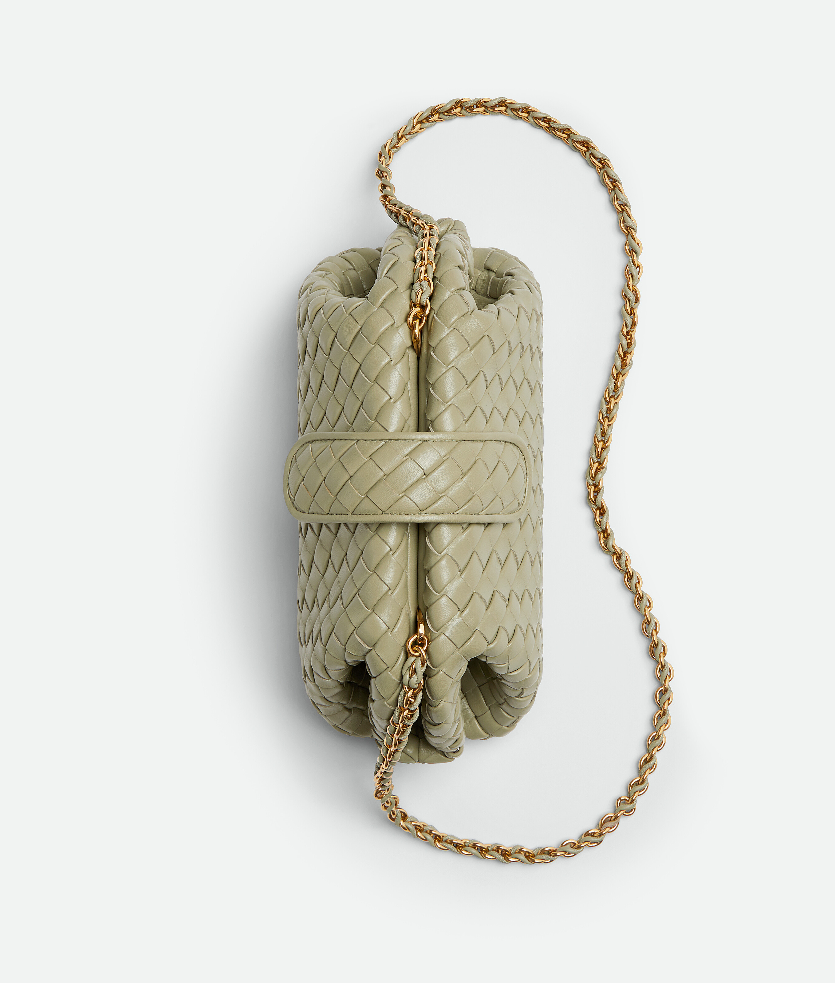 Bottega Veneta Small Leather Lauren 1980 Clutch Bag In Travertine