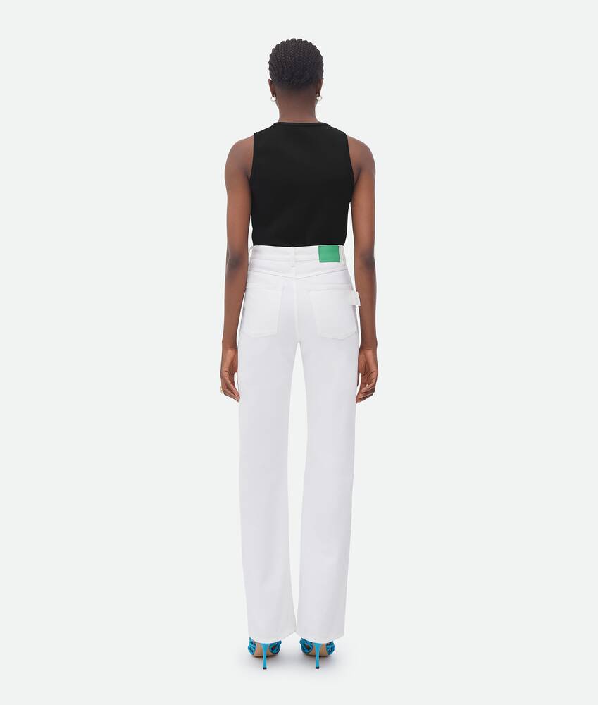 Display a large version of the product image 3 - White High Rise Straight Denim