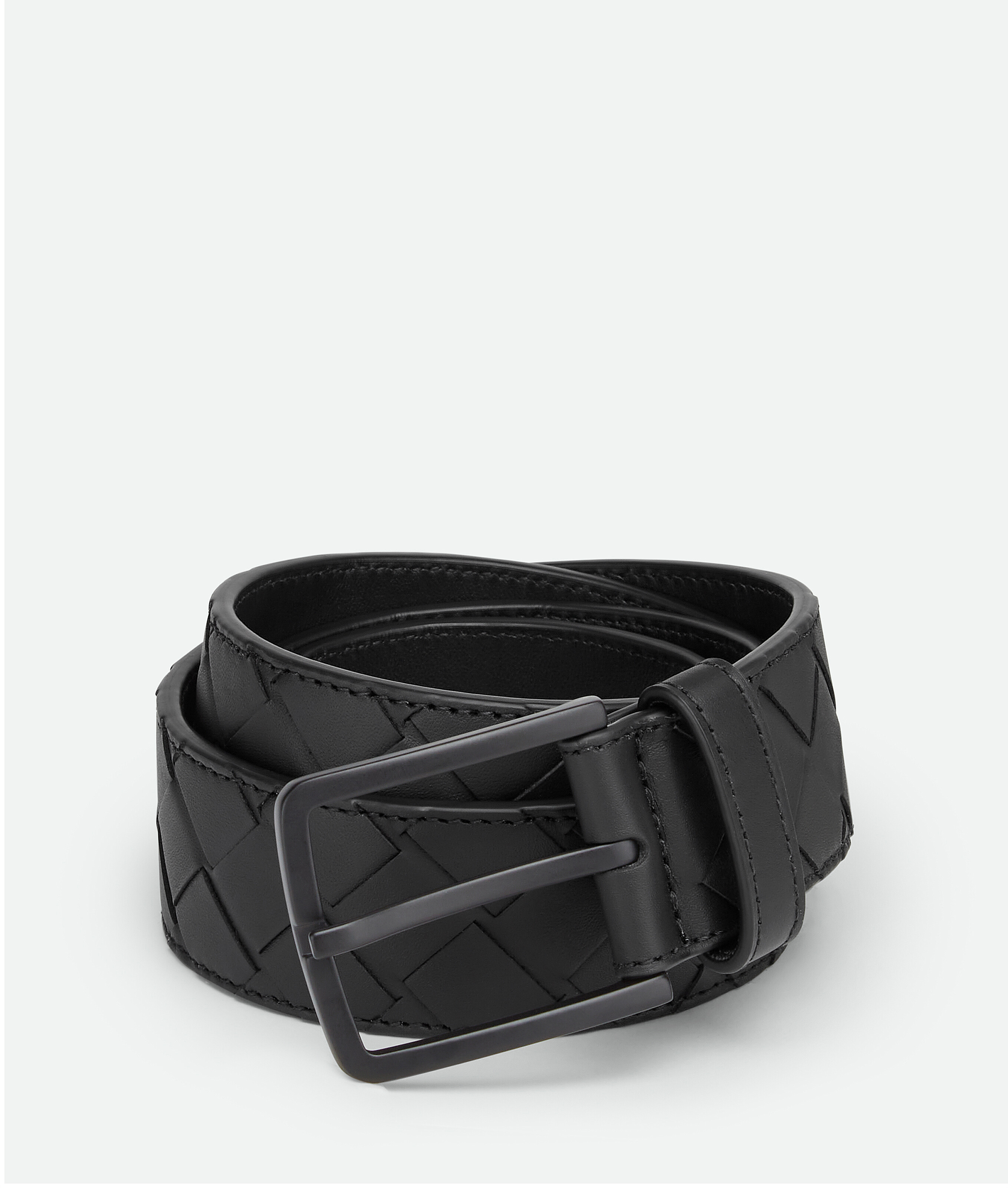 Bottega Veneta® Men's Intrecciato Reversible Belt in Travertine