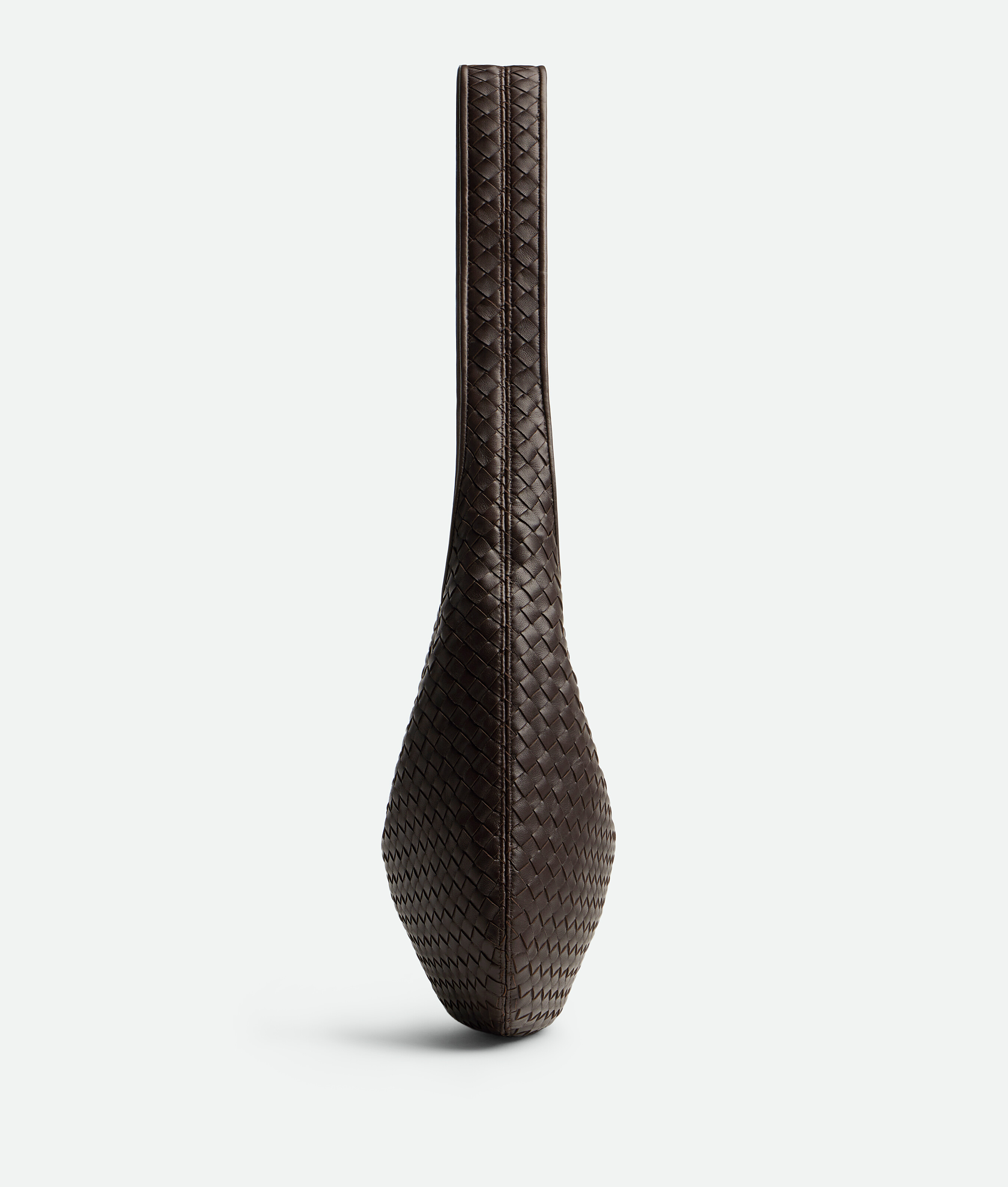 Bottega Veneta Black Crossbody Bag With Top Zip Closure And Intrecciato Motif In Leather Woman In Fondant