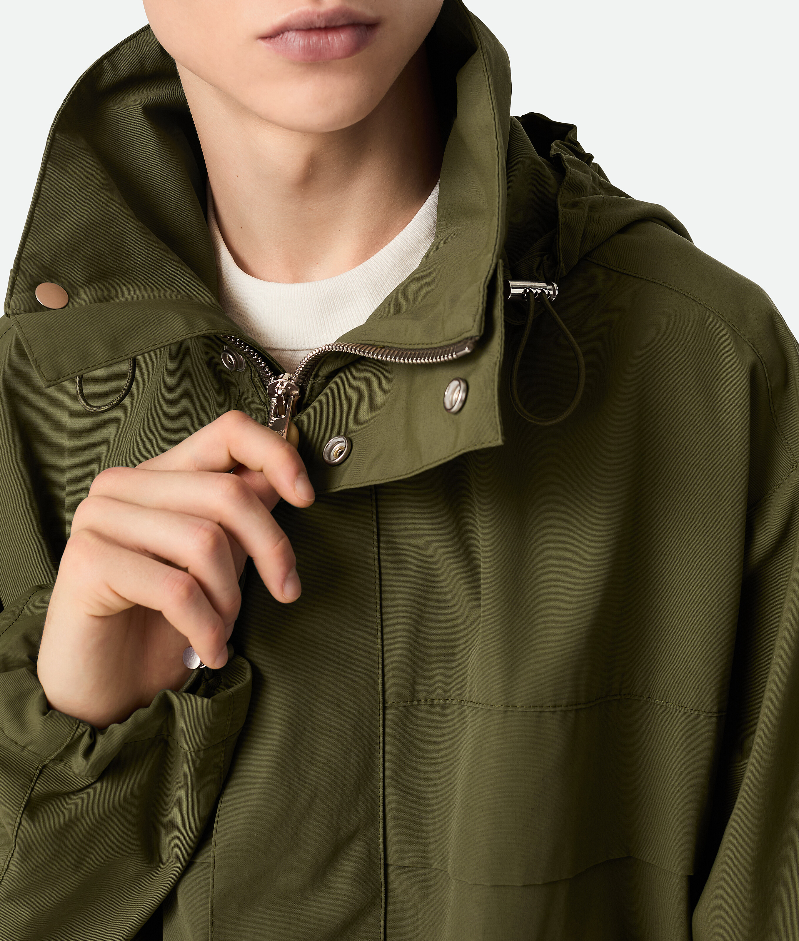 Bottega Veneta Blouson Aus Technischer Baumwolle In Shrub