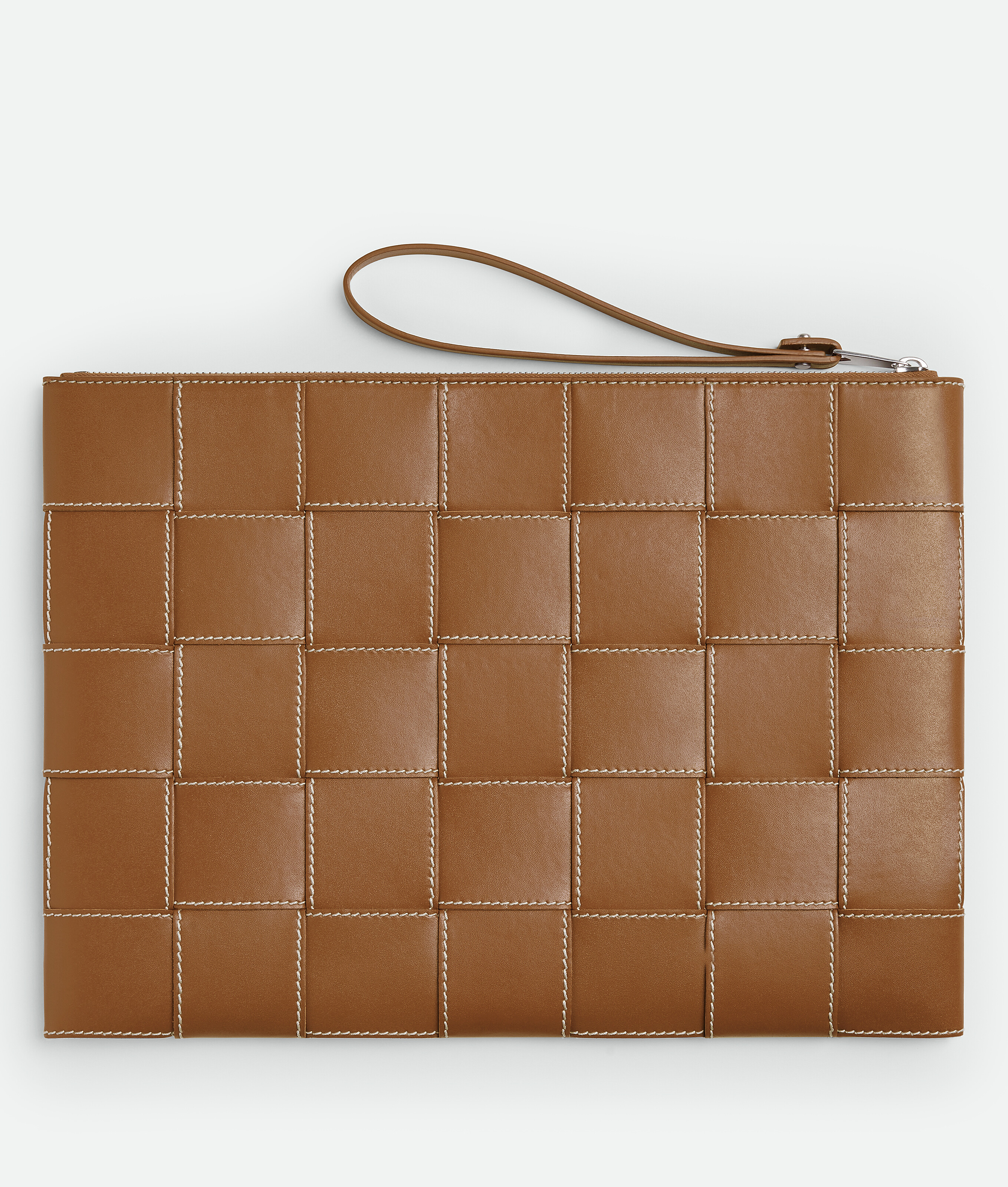 Shop Bottega Veneta Large Cassette Pouch In Brown