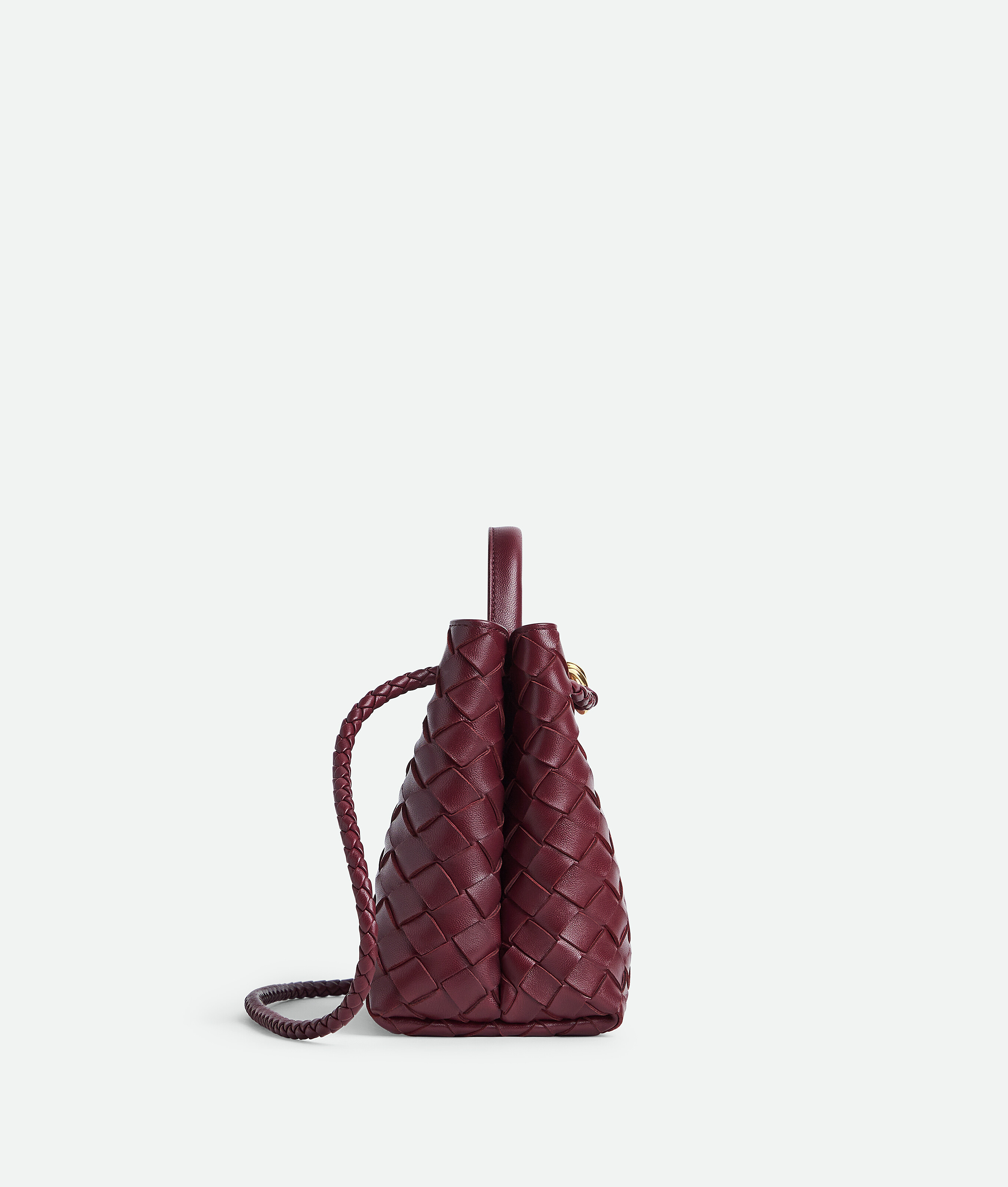 Bottega Veneta Small Leather Andiamo Top-handle Bag In Barolo