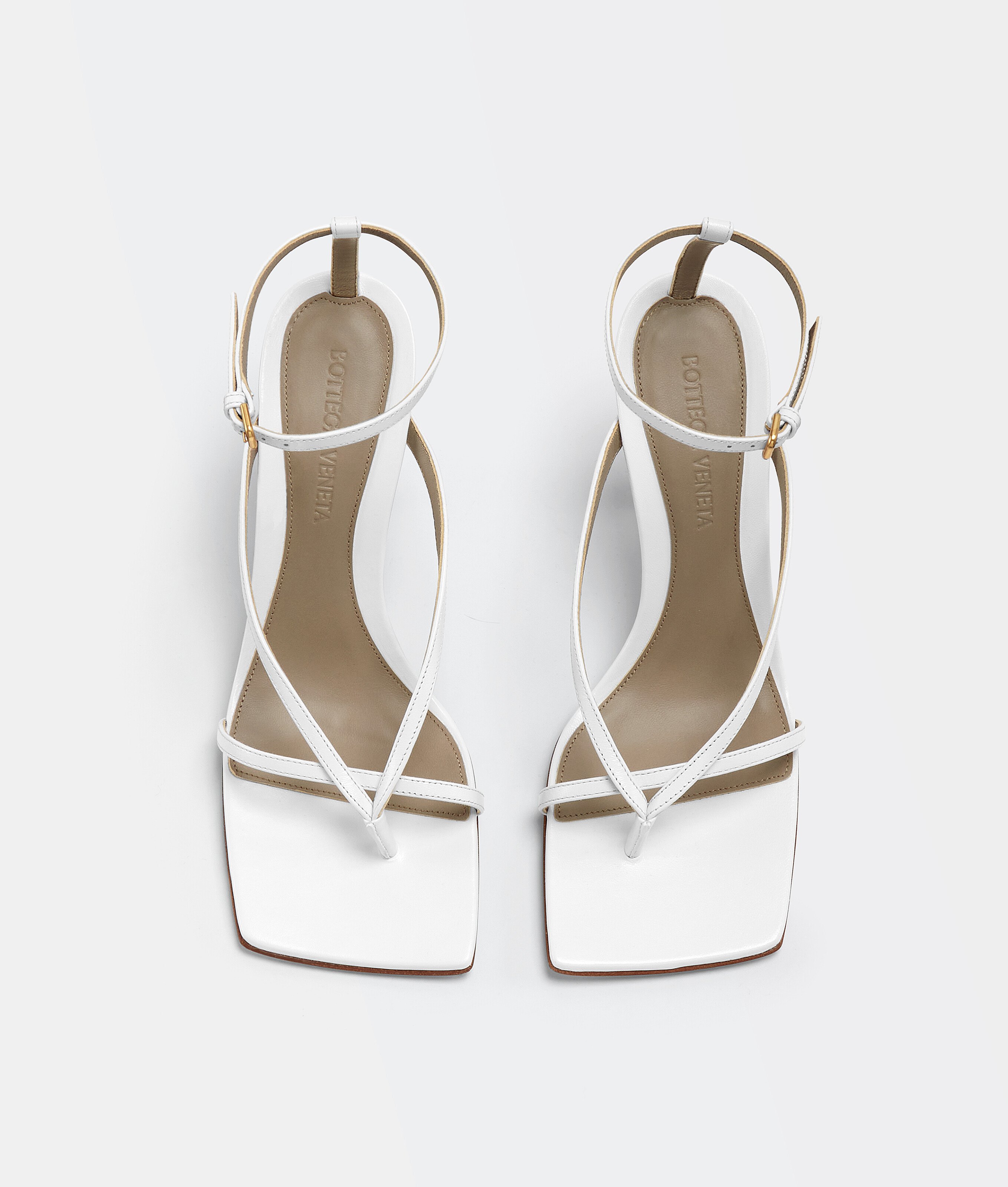 Shop Bottega Veneta Stretch Strap Sandal In Blanc