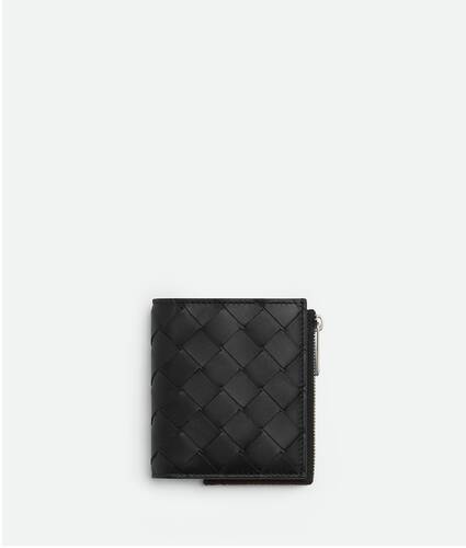 10cmBottega veneta イントレチャート二つ折りファスナーウォレット